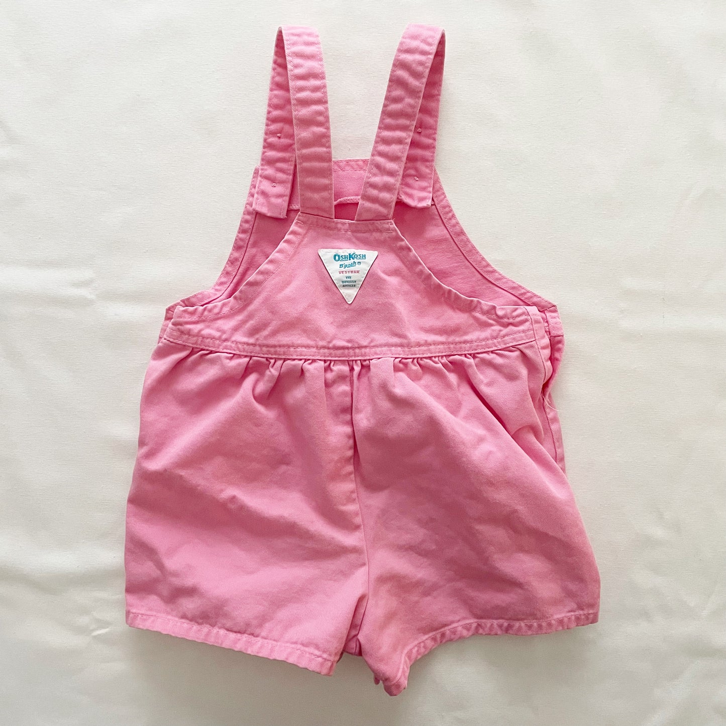 OshKosh Bubblegum Pink Shortalls - Yellow Clover Vintage Kids Clothes