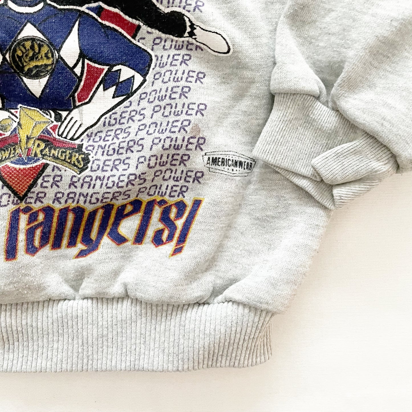 Americanwear Power Rangers Sweatshirt • 3T - Yellow Clover Vintage Kids Clothes
