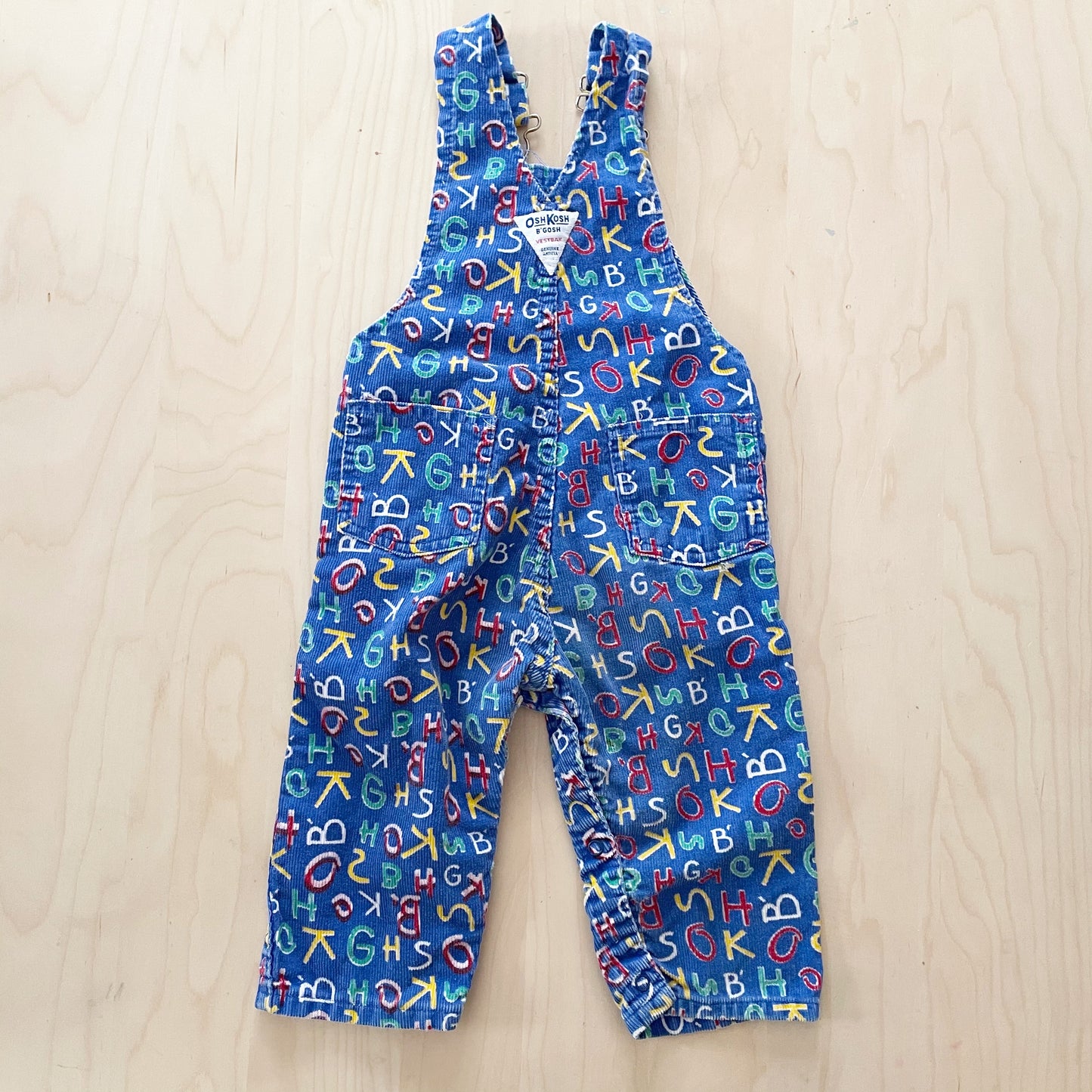 Vintage OshKosh Spell Out Cord Overalls
