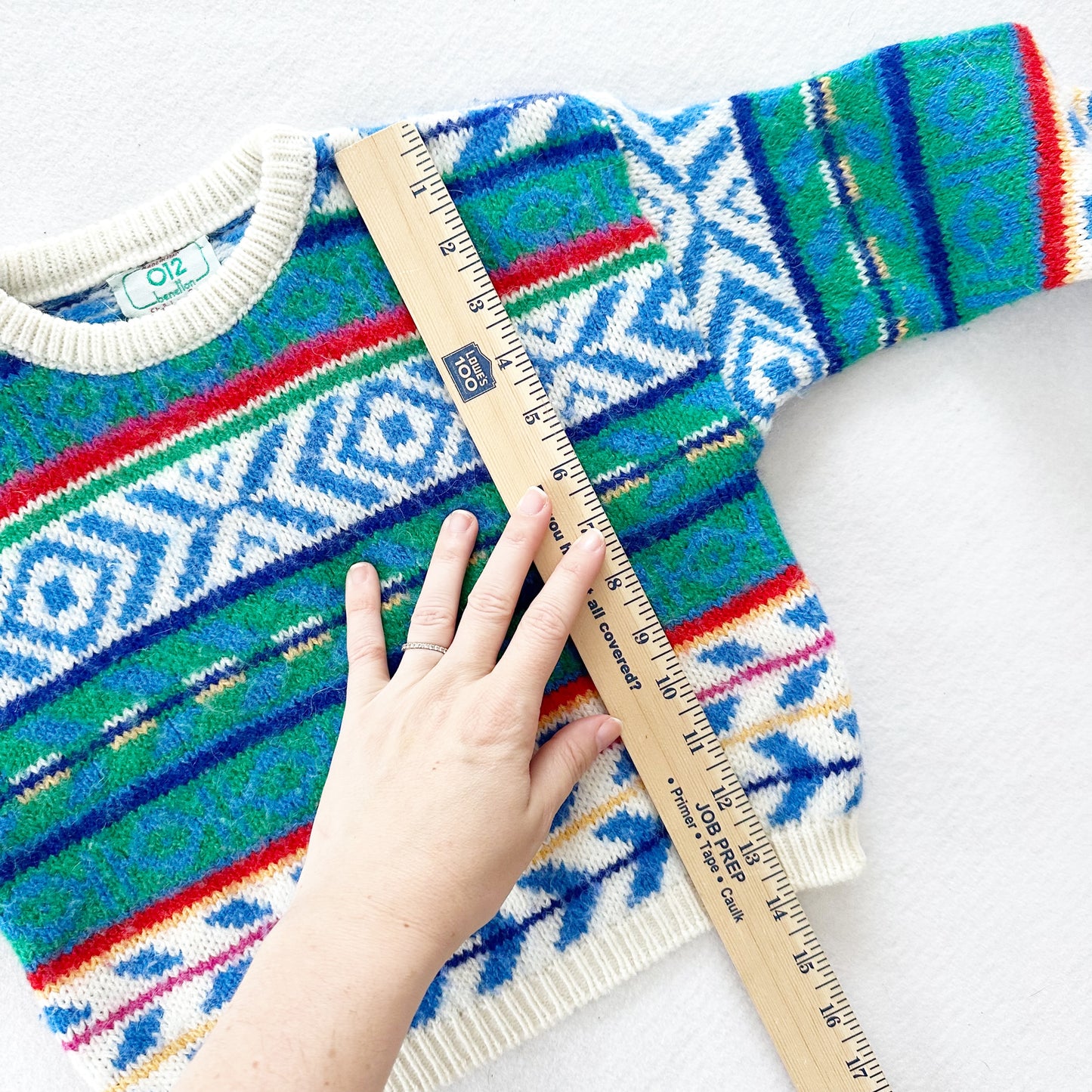 Benetton Wool Blend Sweater - Yellow Clover Vintage Kids Clothes