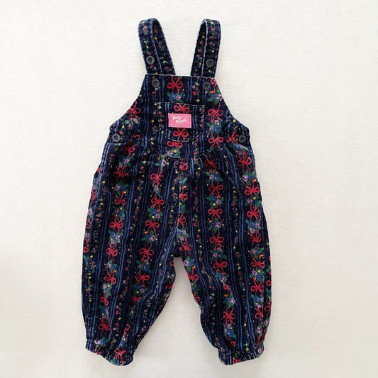 Vintage Oshkosh Baby B’gosh Floral Ribbon Cord Bubble Overalls