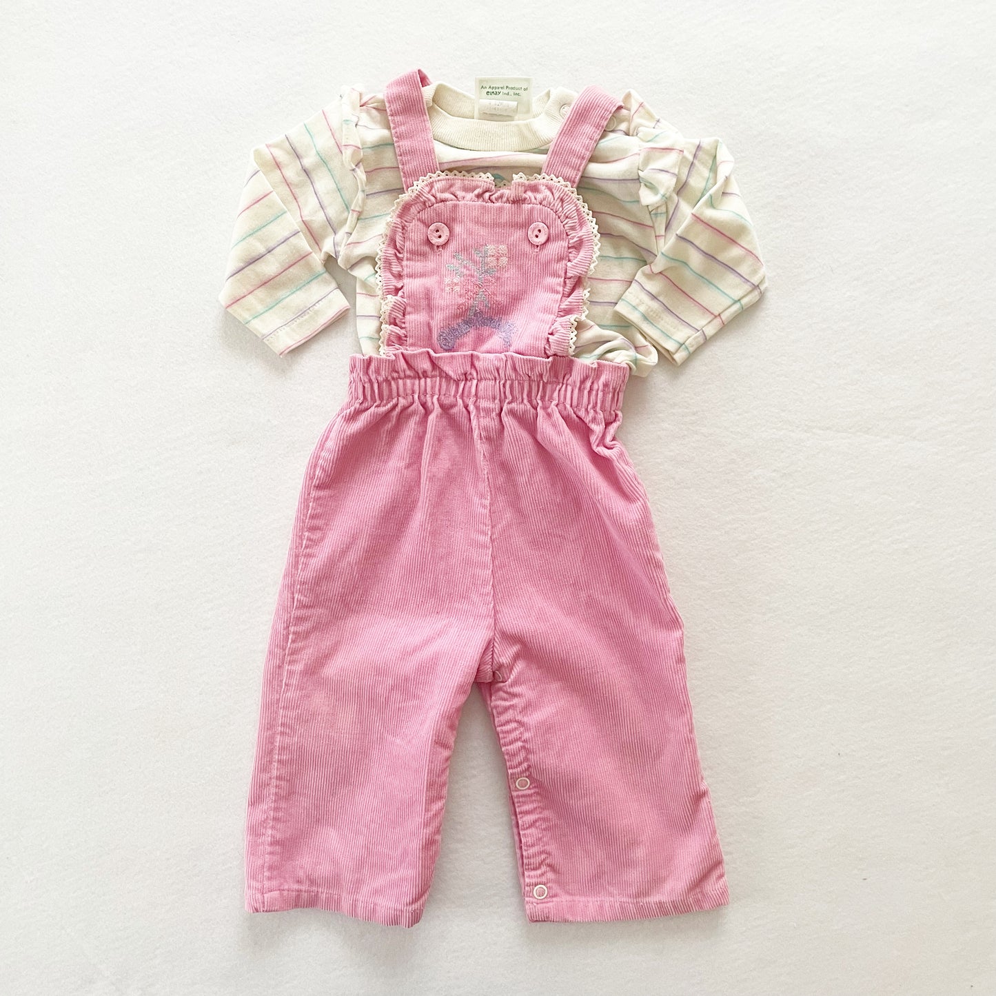 Cabbage Patch Kids Overalls Set - Yellow Clover Vintage Kids Clothes