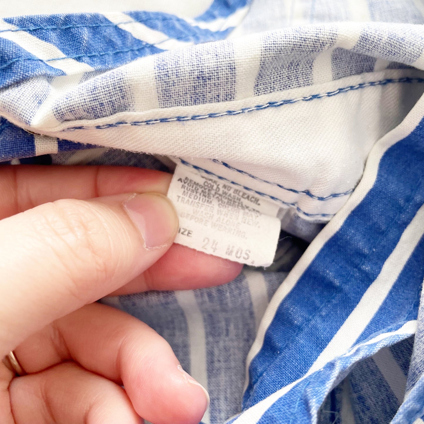 OshKosh Royal Blue Stripe Shortalls