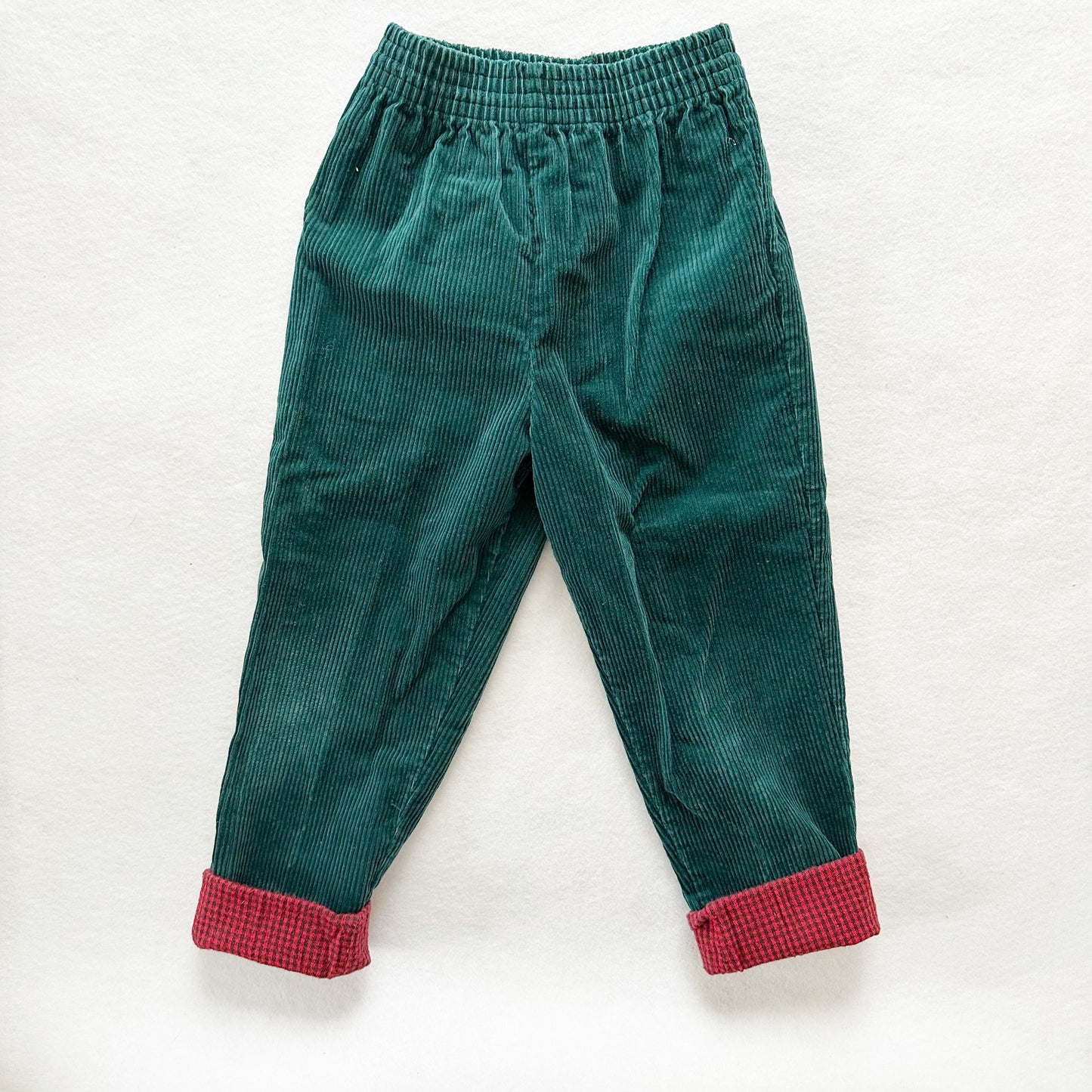 Green Cord Pants - Yellow Clover Vintage Kids Clothes