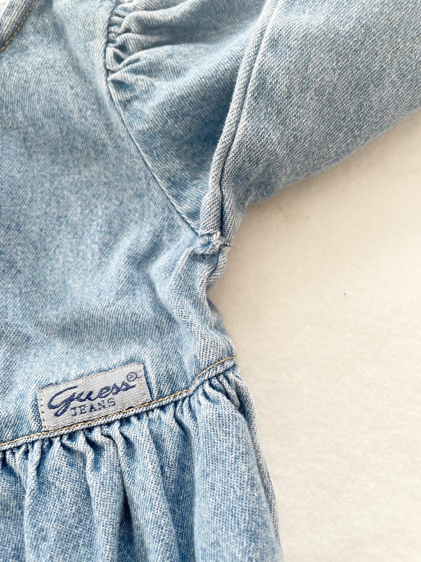 Guess Bow Romper • 9m - Yellow Clover Vintage Kids Clothes