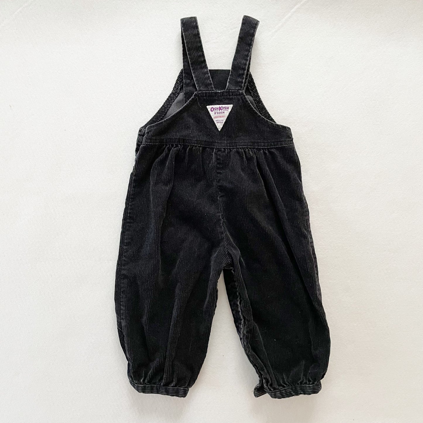 OshKosh Black Cord Bubble Overalls