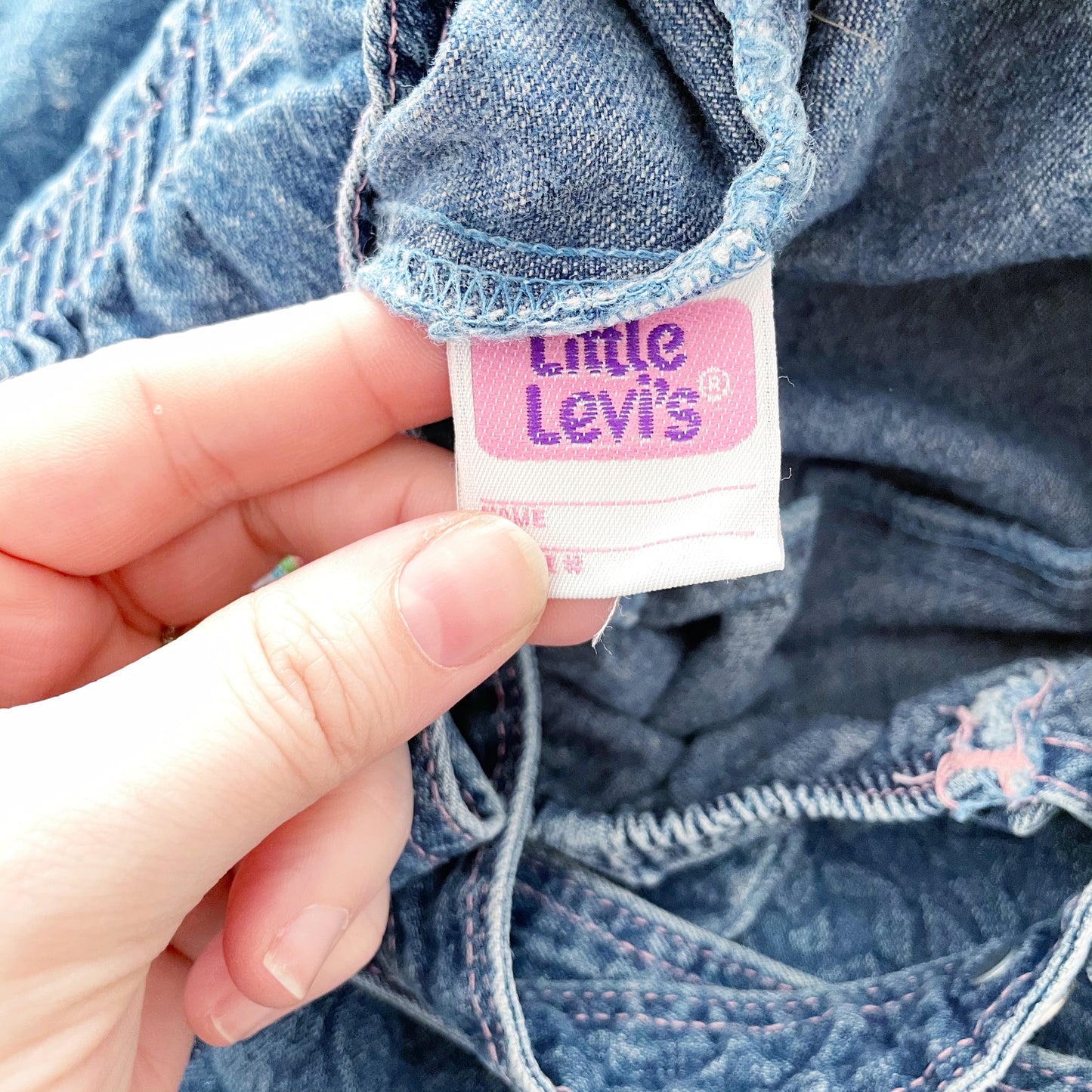 Little Levi’s Floral Denim Overalls