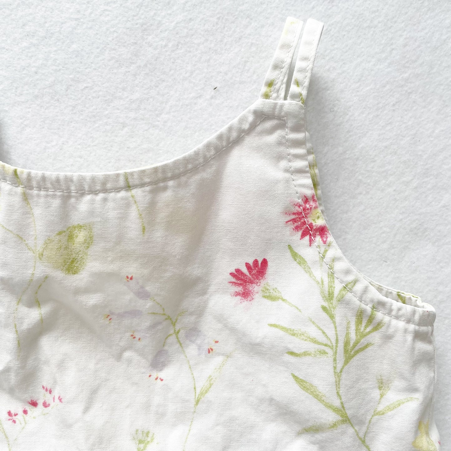 OshKosh White Floral Dress - Yellow Clover Vintage Kids Clothes