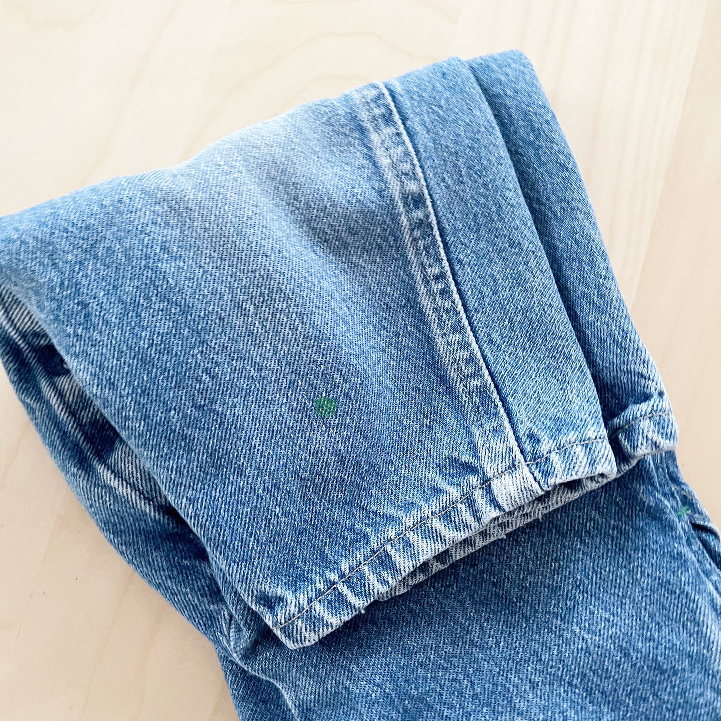 OshKosh Medium Wash Denim Overalls - Yellow Clover Vintage Kids Clothes
