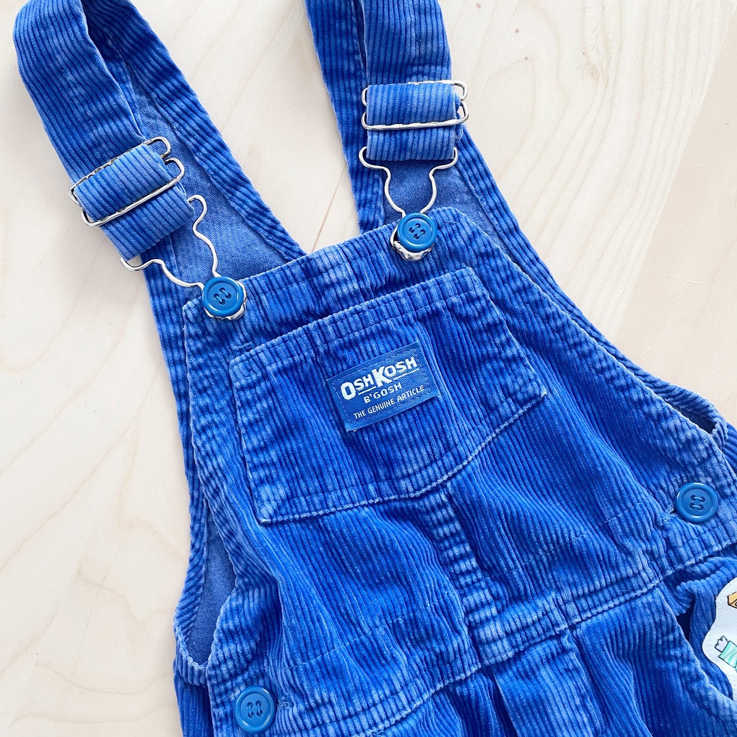 OshKosh Mouse Patch Cord Jogger Overalls - Yellow Clover Vintage Kids Clothes