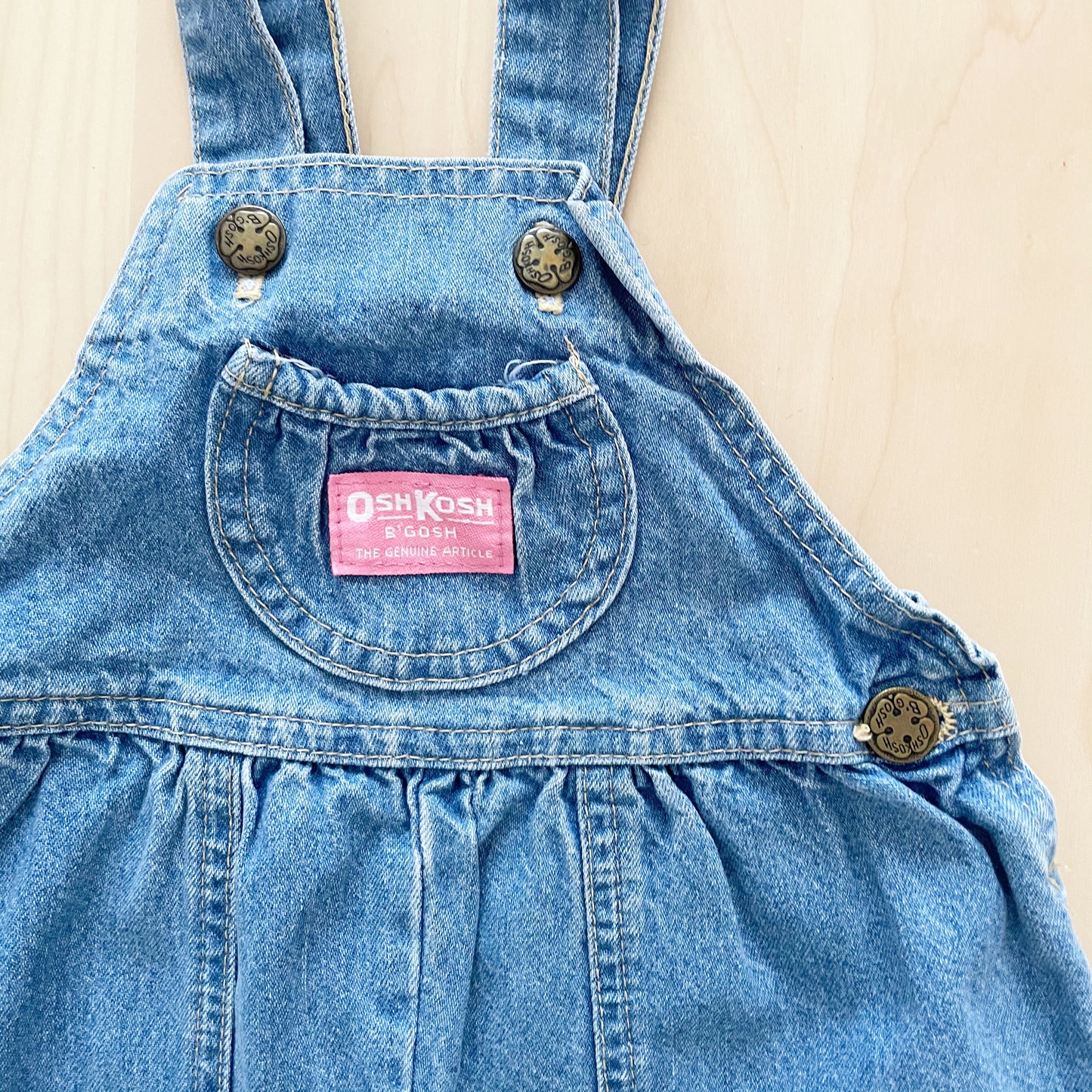 OshKosh Medium-Light Wash Bubble Overalls