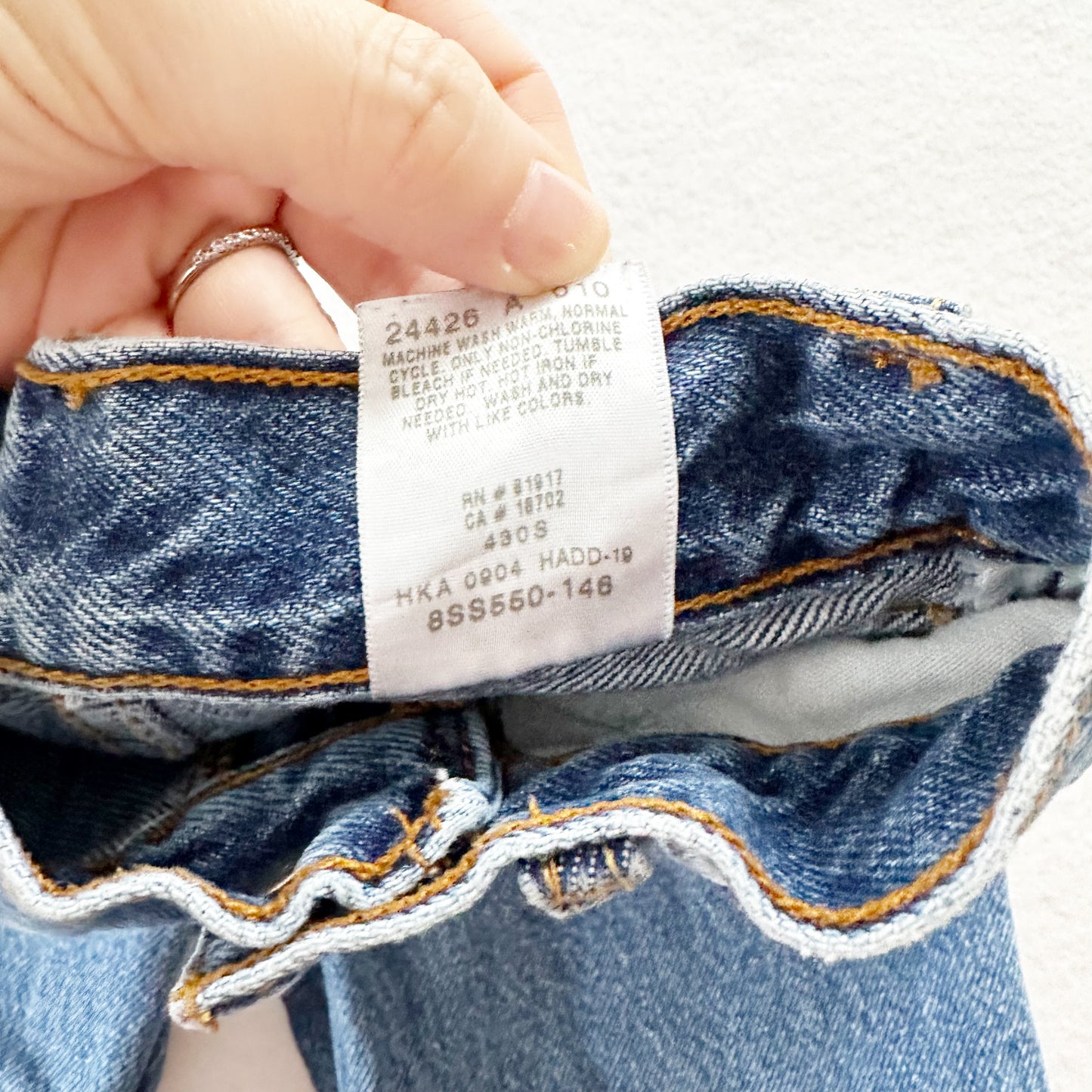 Levi’s 550 Medium Wash Jeans - Yellow Clover Vintage Kids Clothes