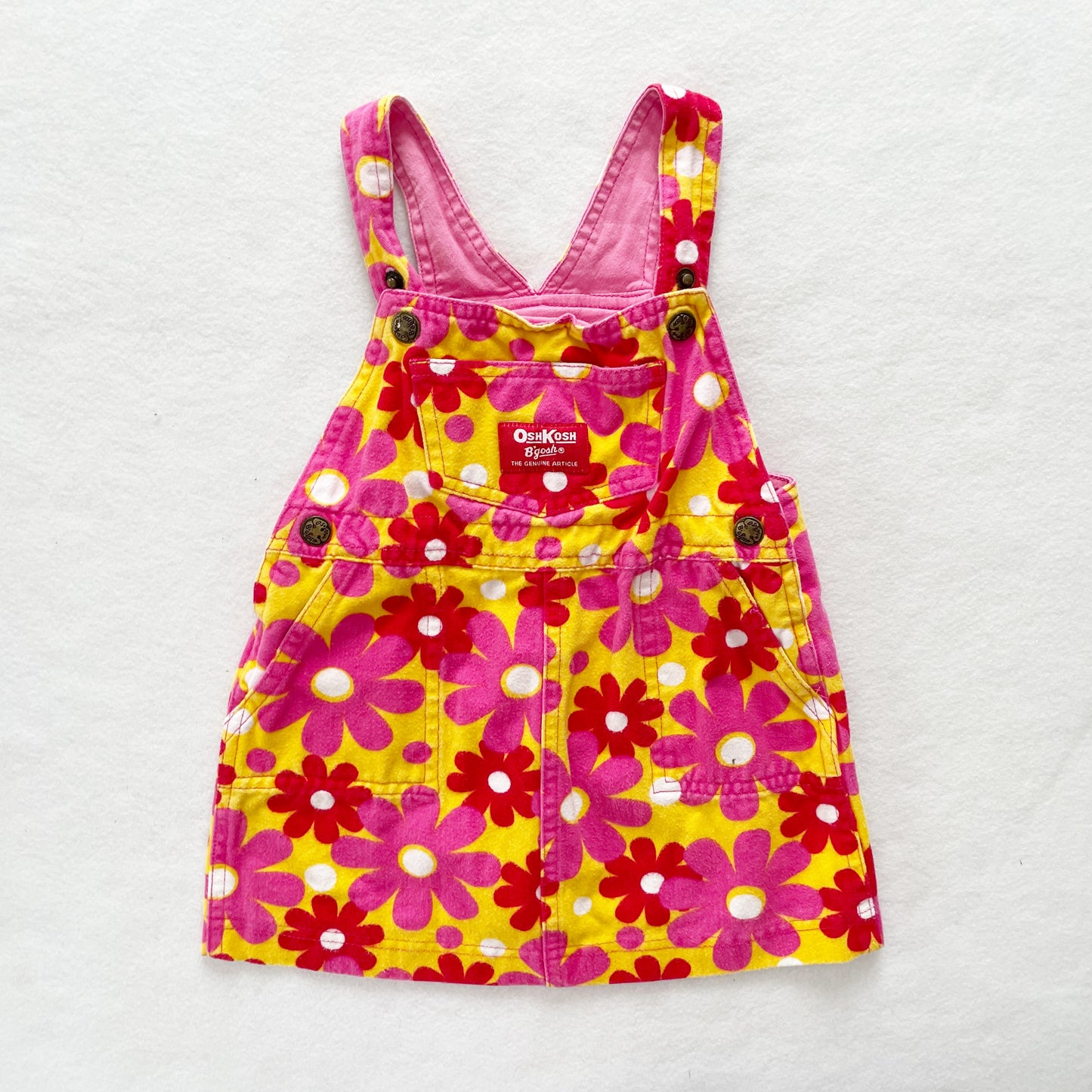 OshKosh Mod Daisy Skirtalls - Yellow Clover Vintage Kids Clothes