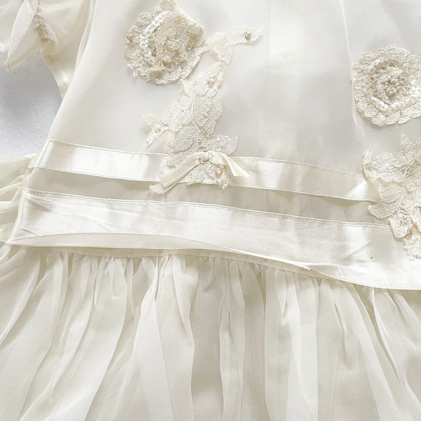 Sheer Lace Appliqué Dress