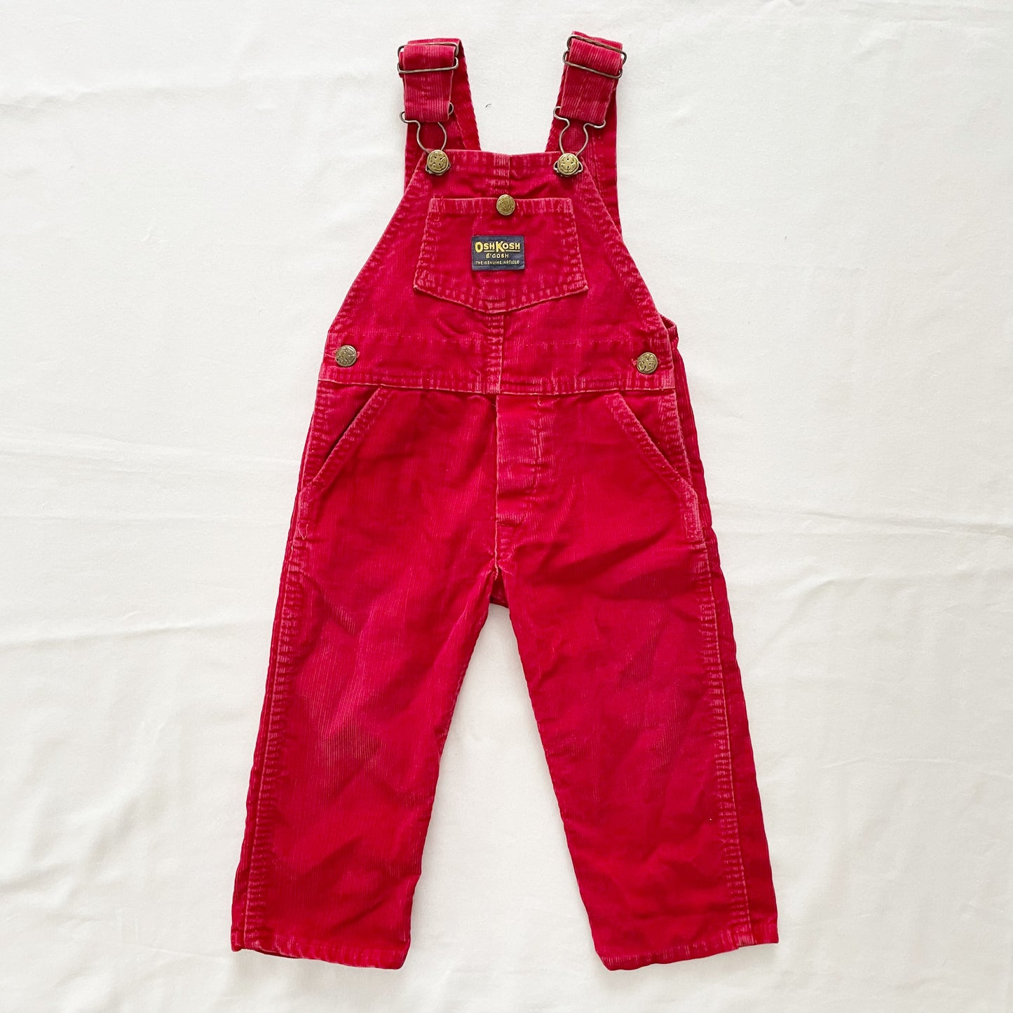 Vintage OshKosh Dark Red Cord Overalls