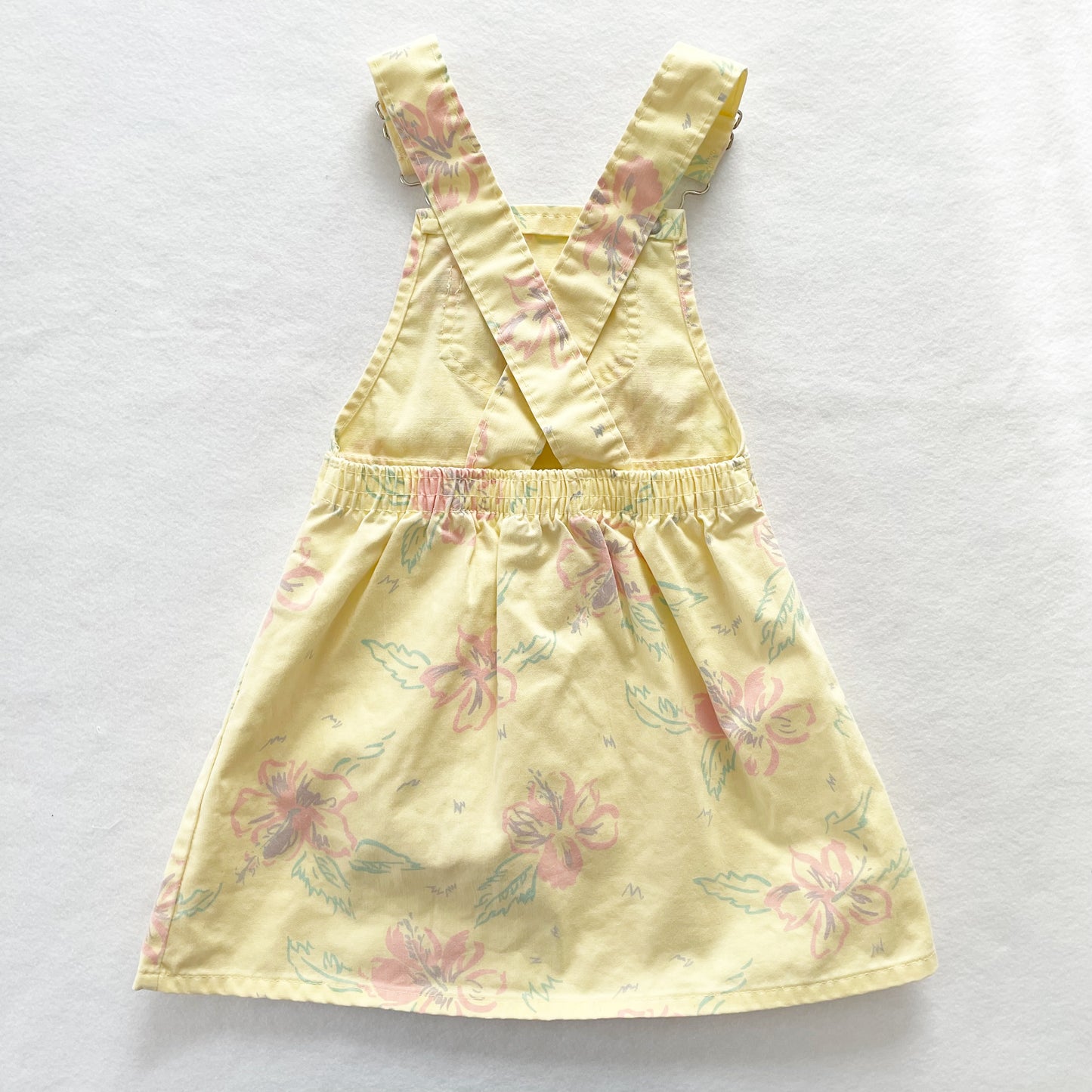 OshKosh Tropical Floral Skirtall - Yellow Clover Vintage Kids Clothes