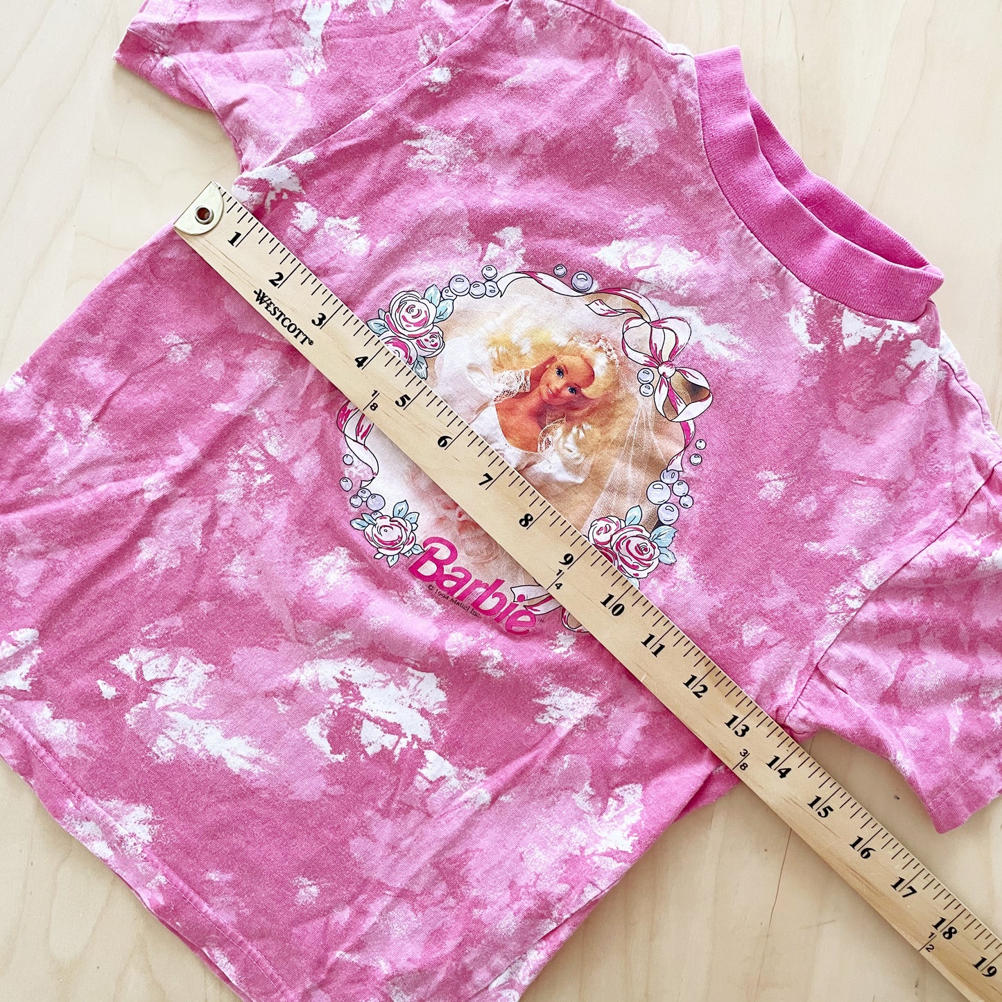 1994 Barbie Bride Graphic Tee - Yellow Clover Vintage Kids Clothes