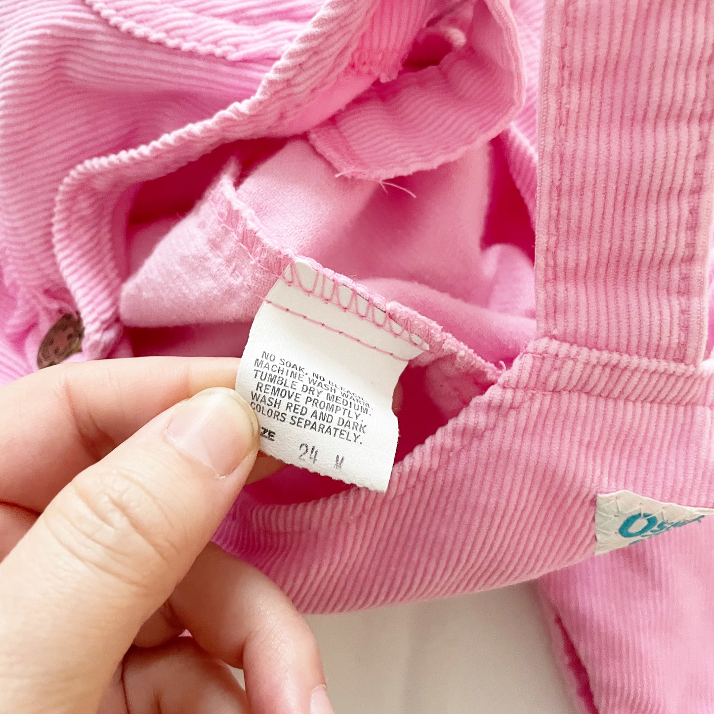 OshKosh Fine Cord Bubblegum Pink Overalls