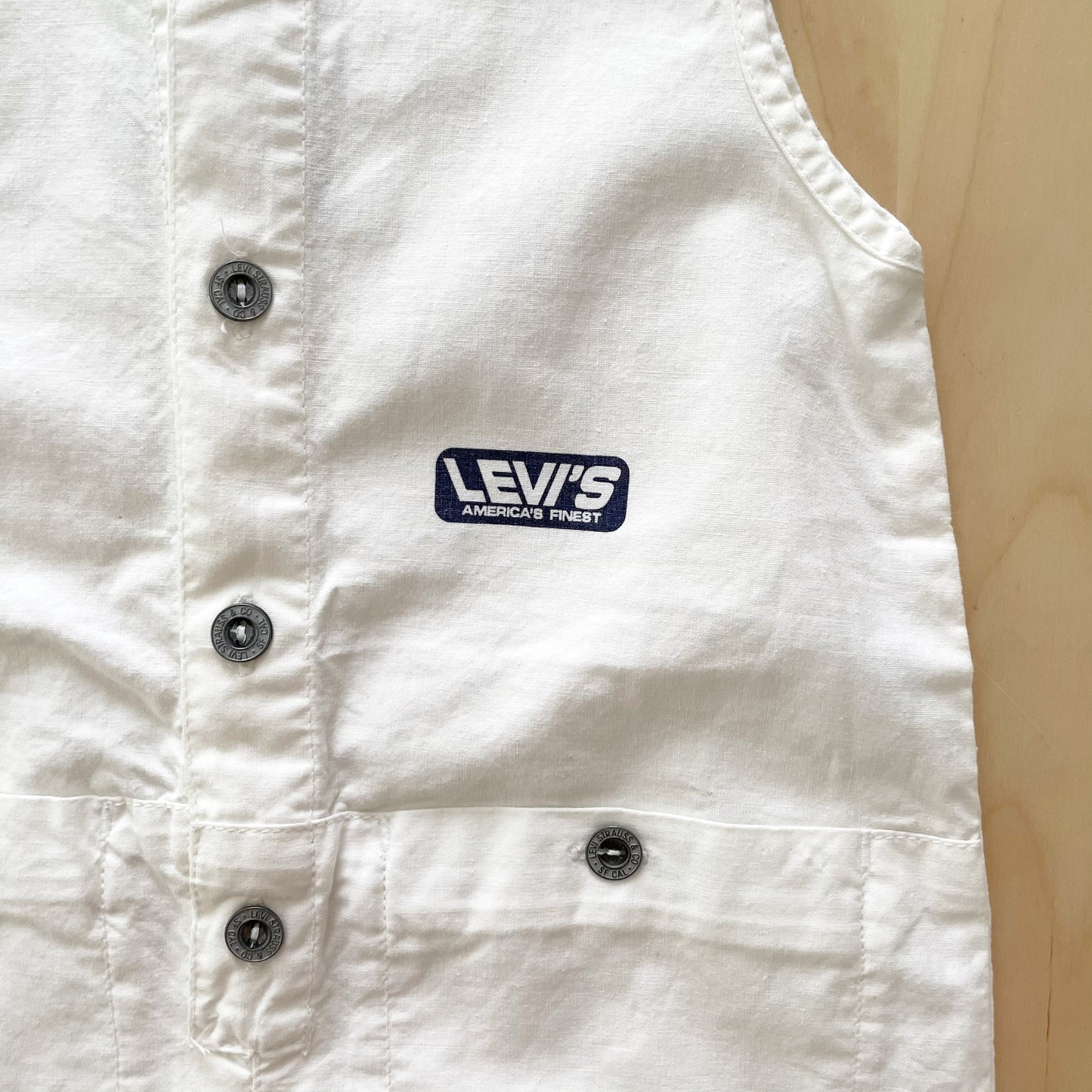 Levi’s White Cotton Romper - Yellow Clover Vintage Kids Clothes