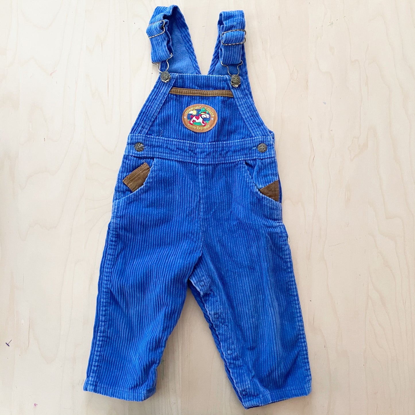 OshKosh Chunky Cord Cowboy Horse Overalls