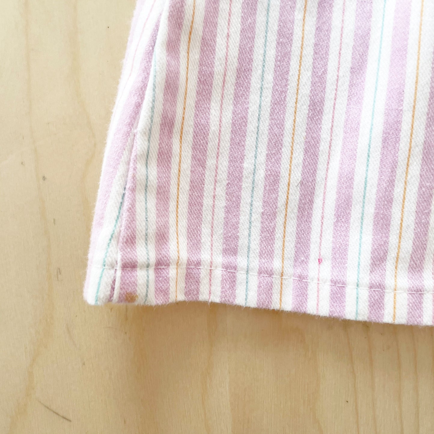 Vintage OshKosh Lilac Striped Pinafore Dress - Yellow Clover Vintage Kids Clothes