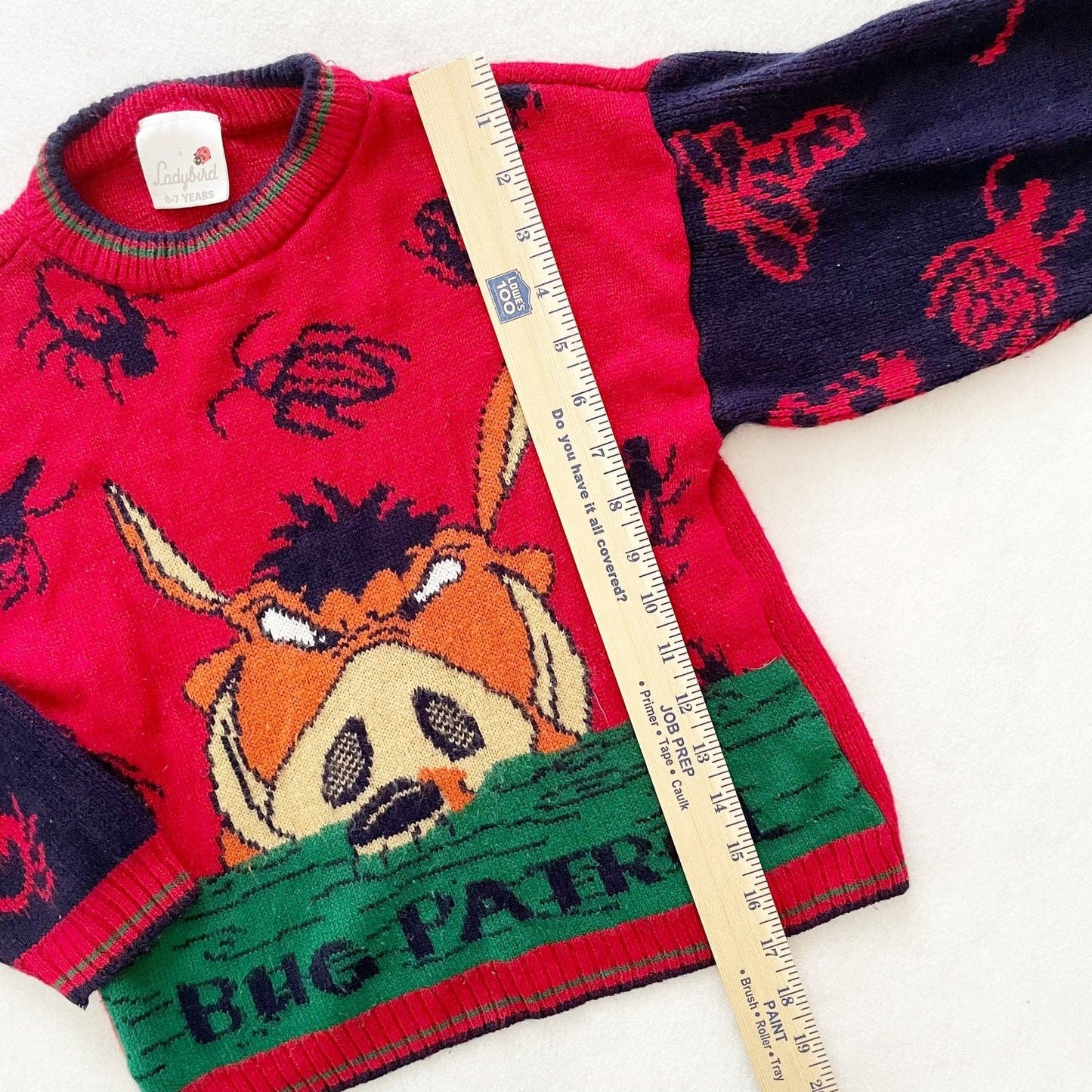 Vintage Disney The Lion King Pumba Sweater - Yellow Clover Vintage Kids Clothes