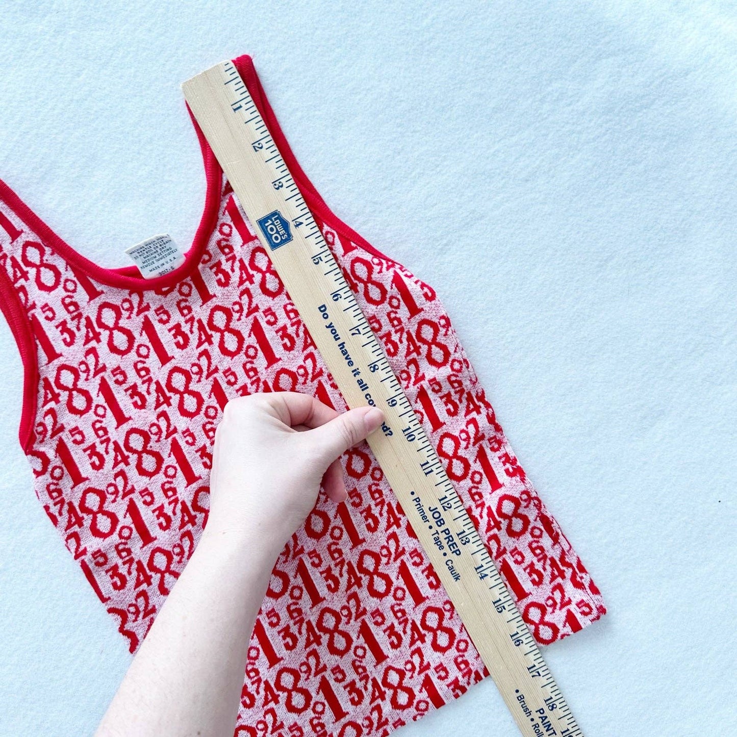 Numbers Woven Tank Top - Yellow Clover Vintage Kids Clothes