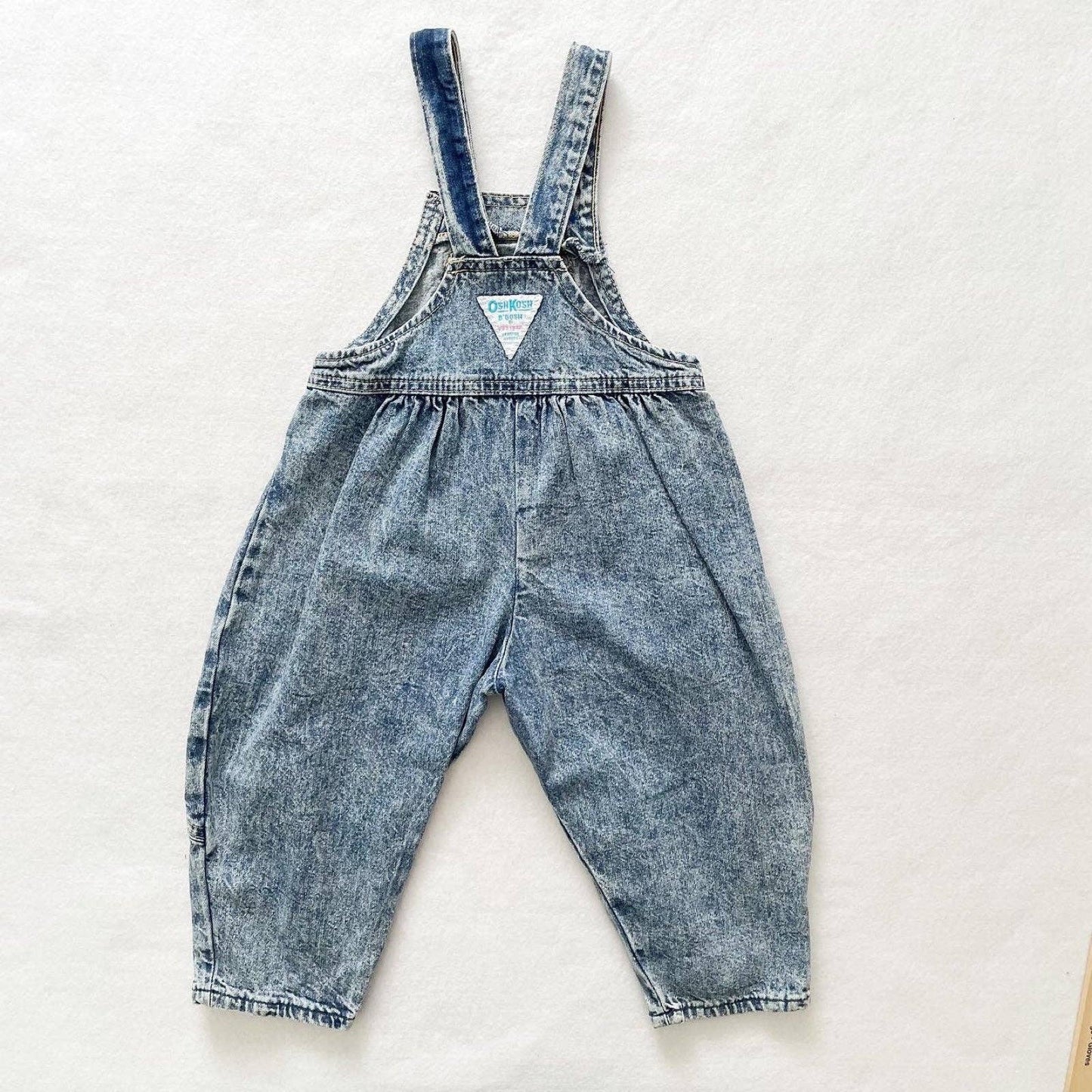 Vintage OshKosh Acid Wash Bubble Leg Overalls
