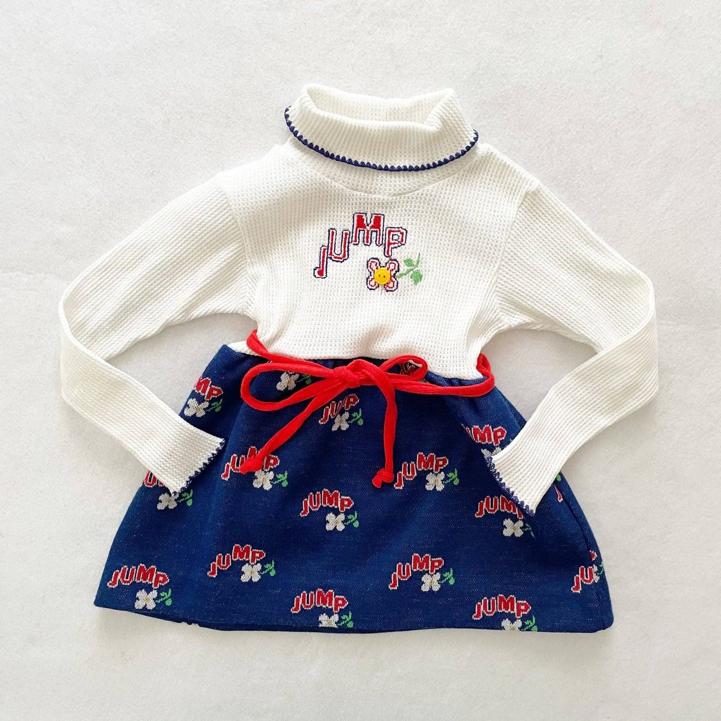 Carter’s Girls Jump Dress - Yellow Clover Vintage Kids Clothes