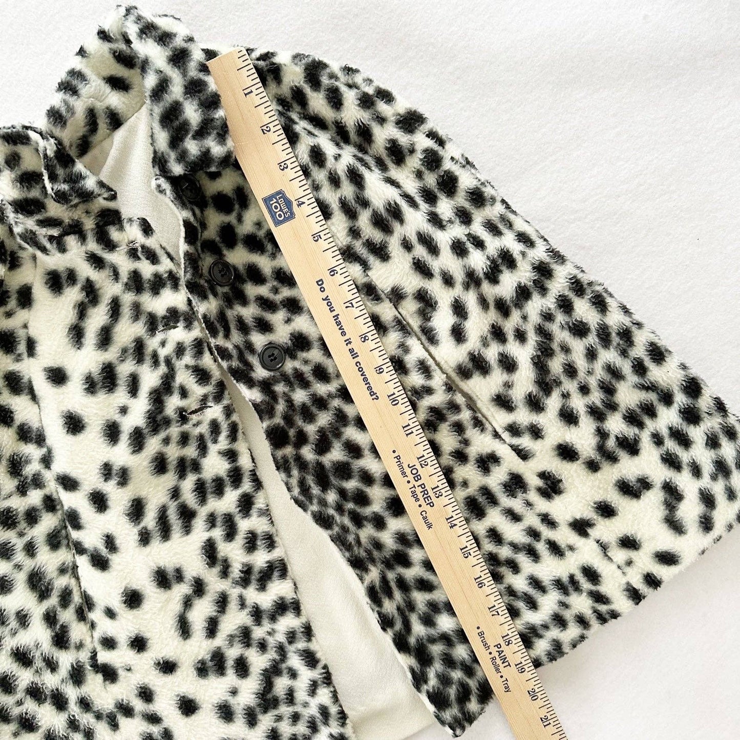 Handmade Dot Faux Fur Cape Coat - Yellow Clover Vintage Kids Clothes