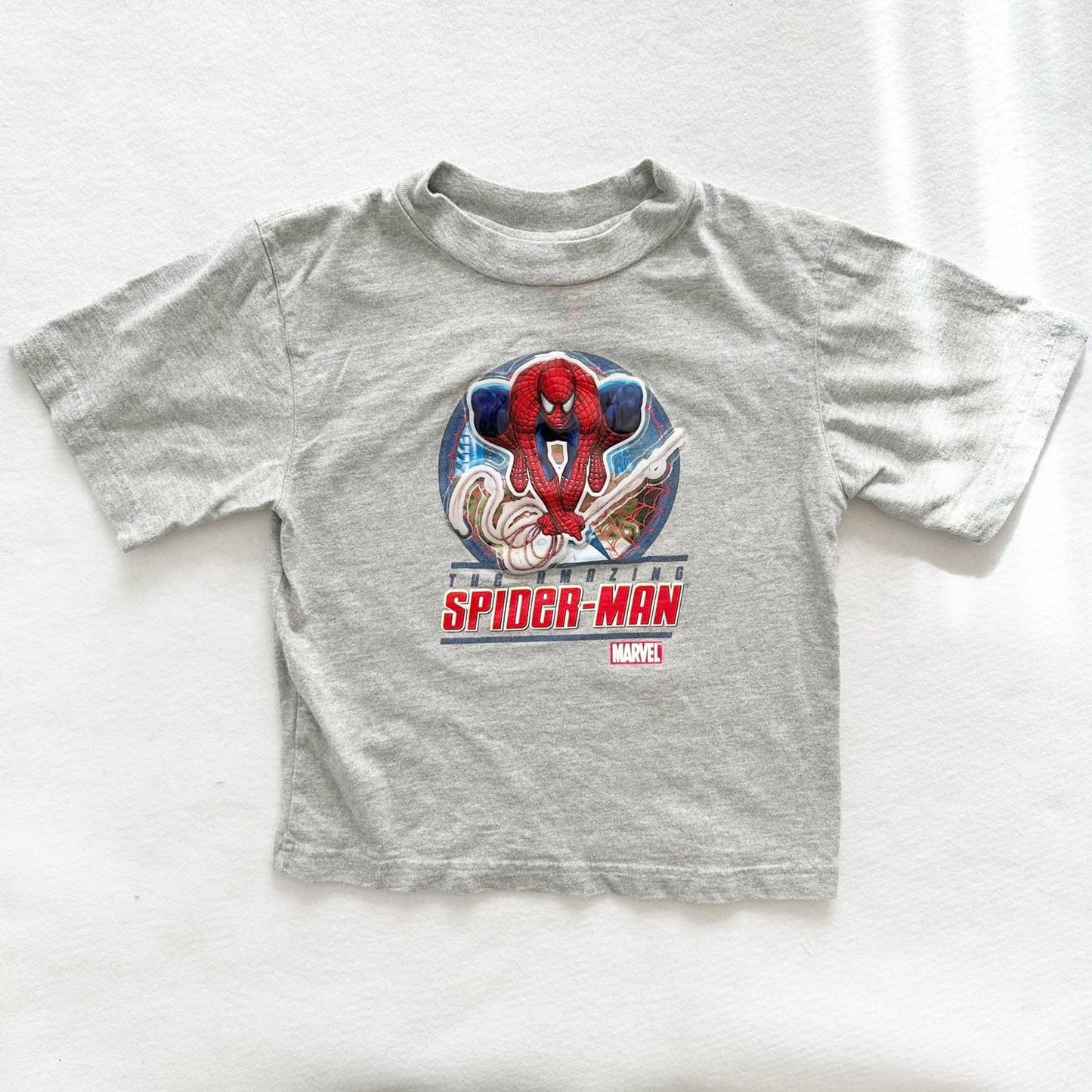 Amazing Spider-Man Puffy Graphic T-Shirt - Yellow Clover Vintage Kids Clothes