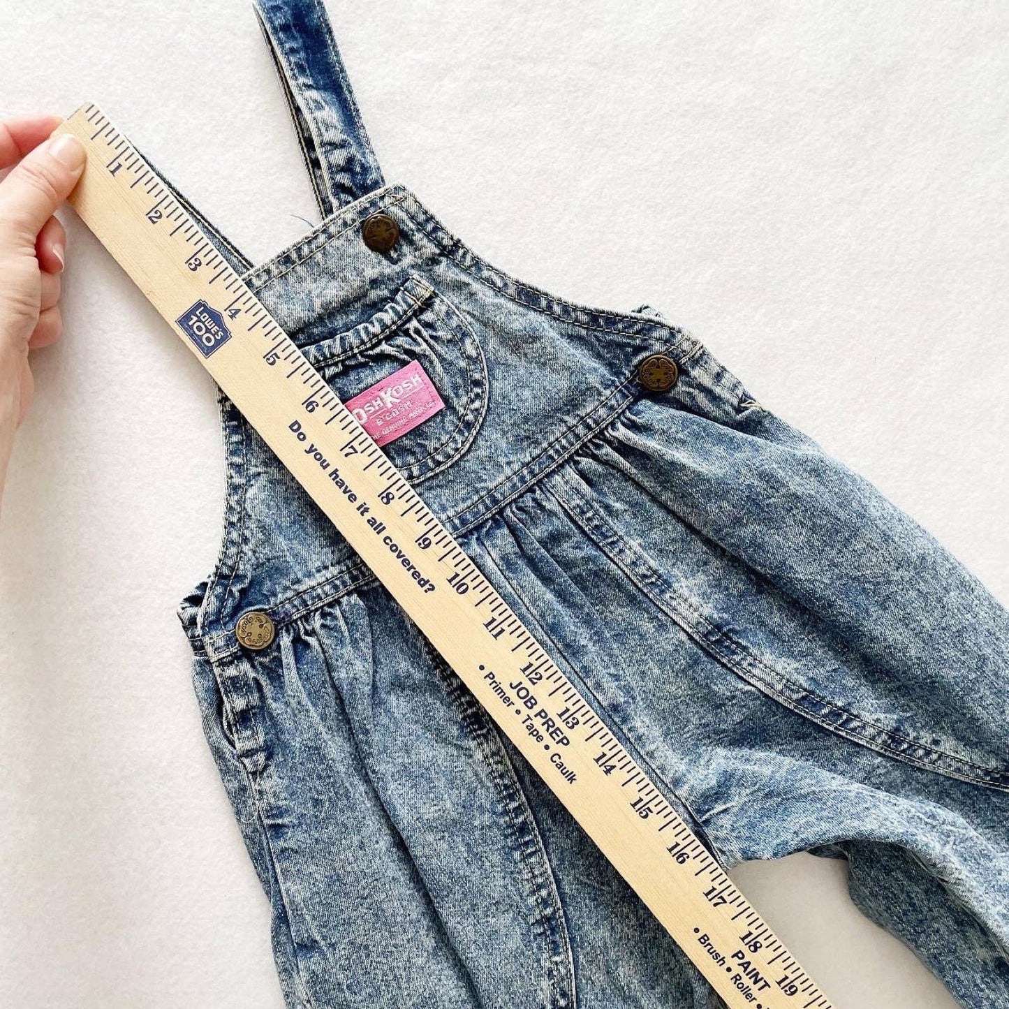 Vintage OshKosh Acid Wash Bubble Leg Overalls