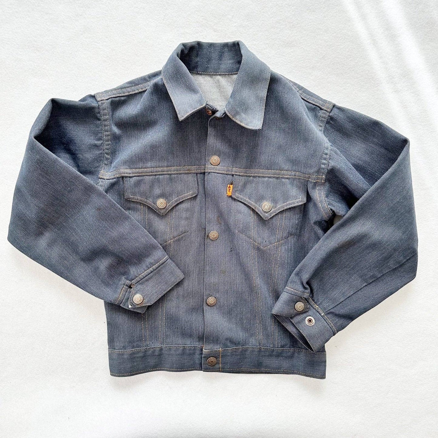 Levi’s Orange Tab Jean Jacket - Yellow Clover Vintage Kids Clothes