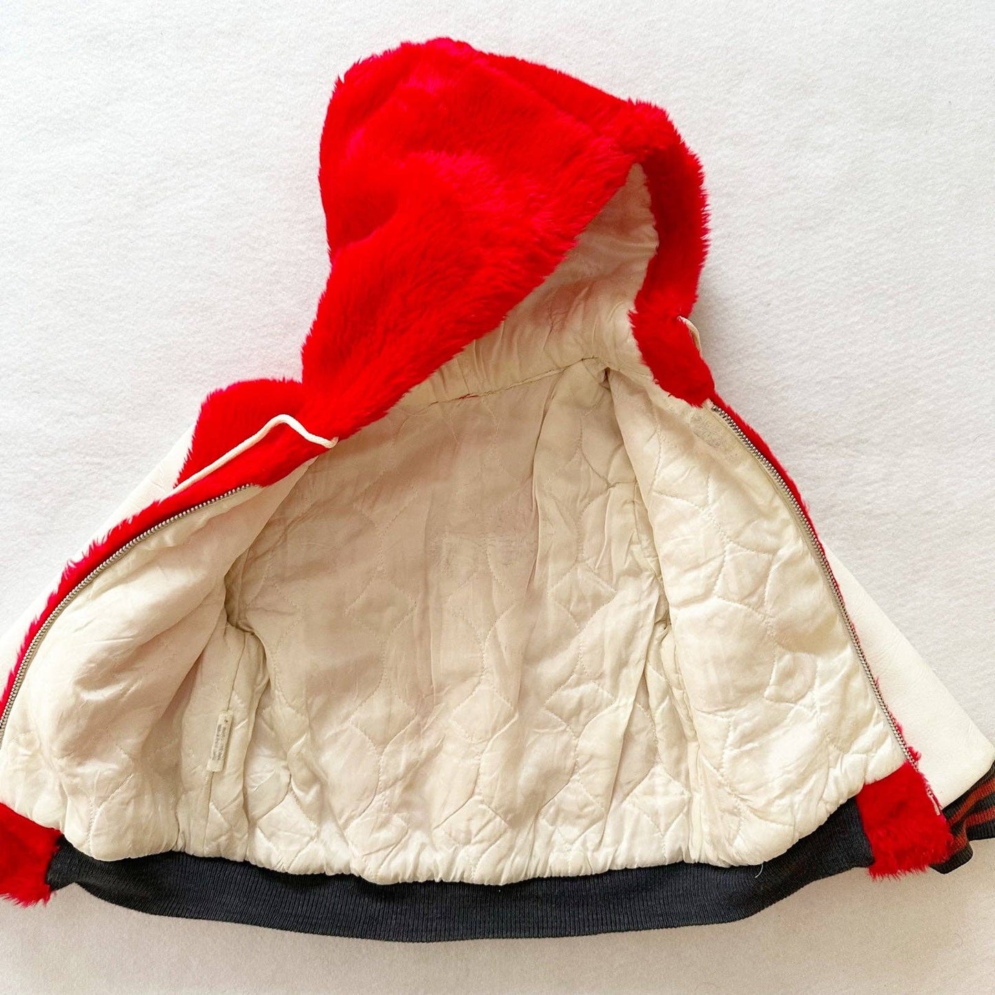 70s All Pro Football Fuzzy Jacket - Yellow Clover Vintage Kids Clothes