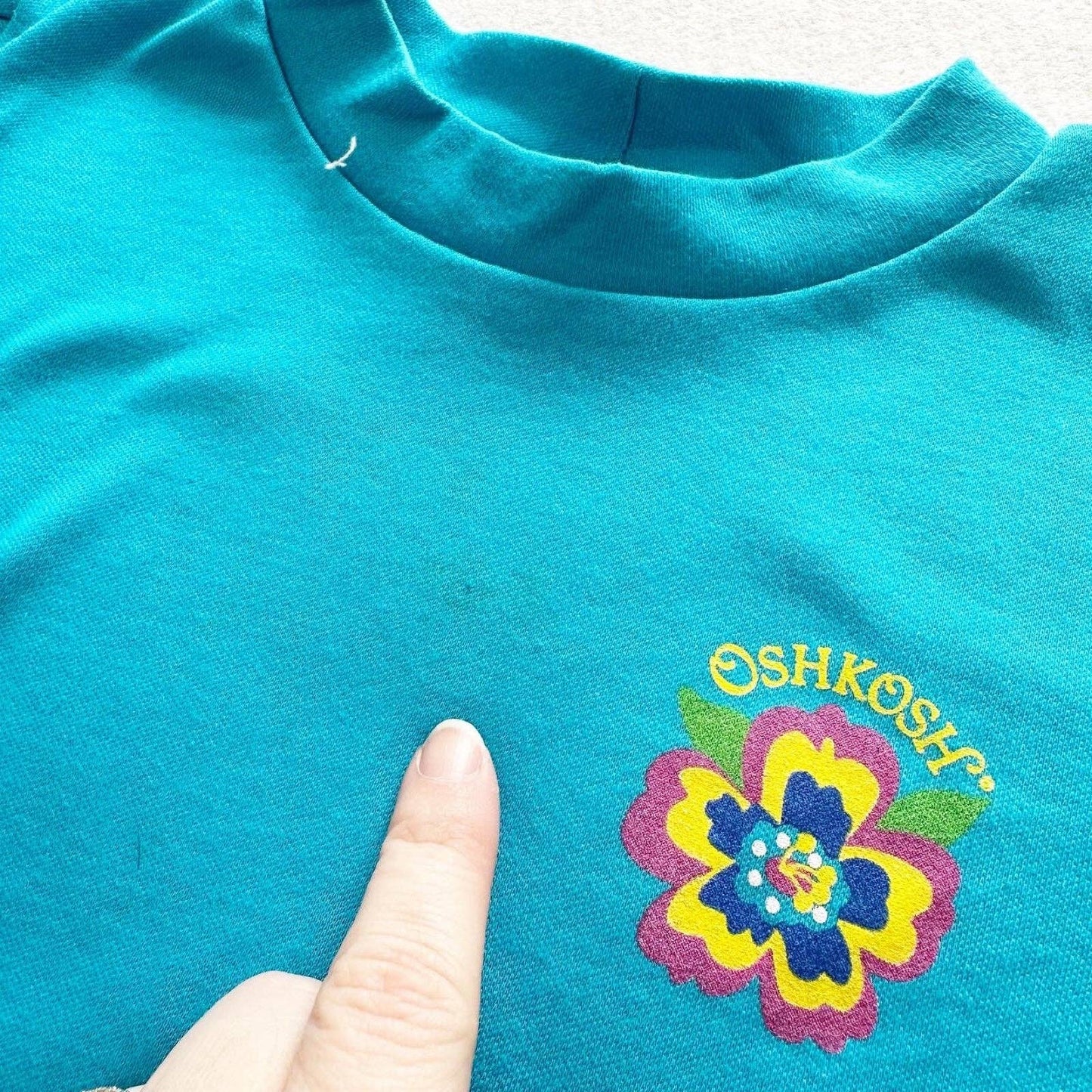 OshKosh Tropical Floral Layer Tee - Yellow Clover Vintage Kids Clothes