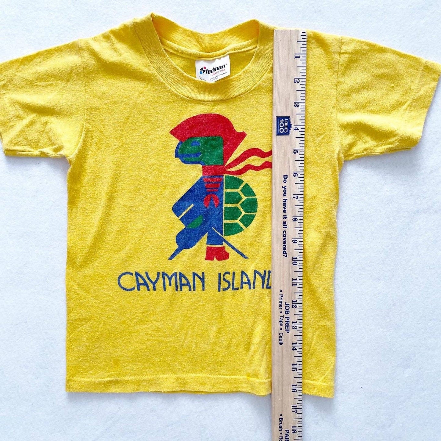 Cayman Islands Single Stitch Tee - Yellow Clover Vintage Kids Clothes