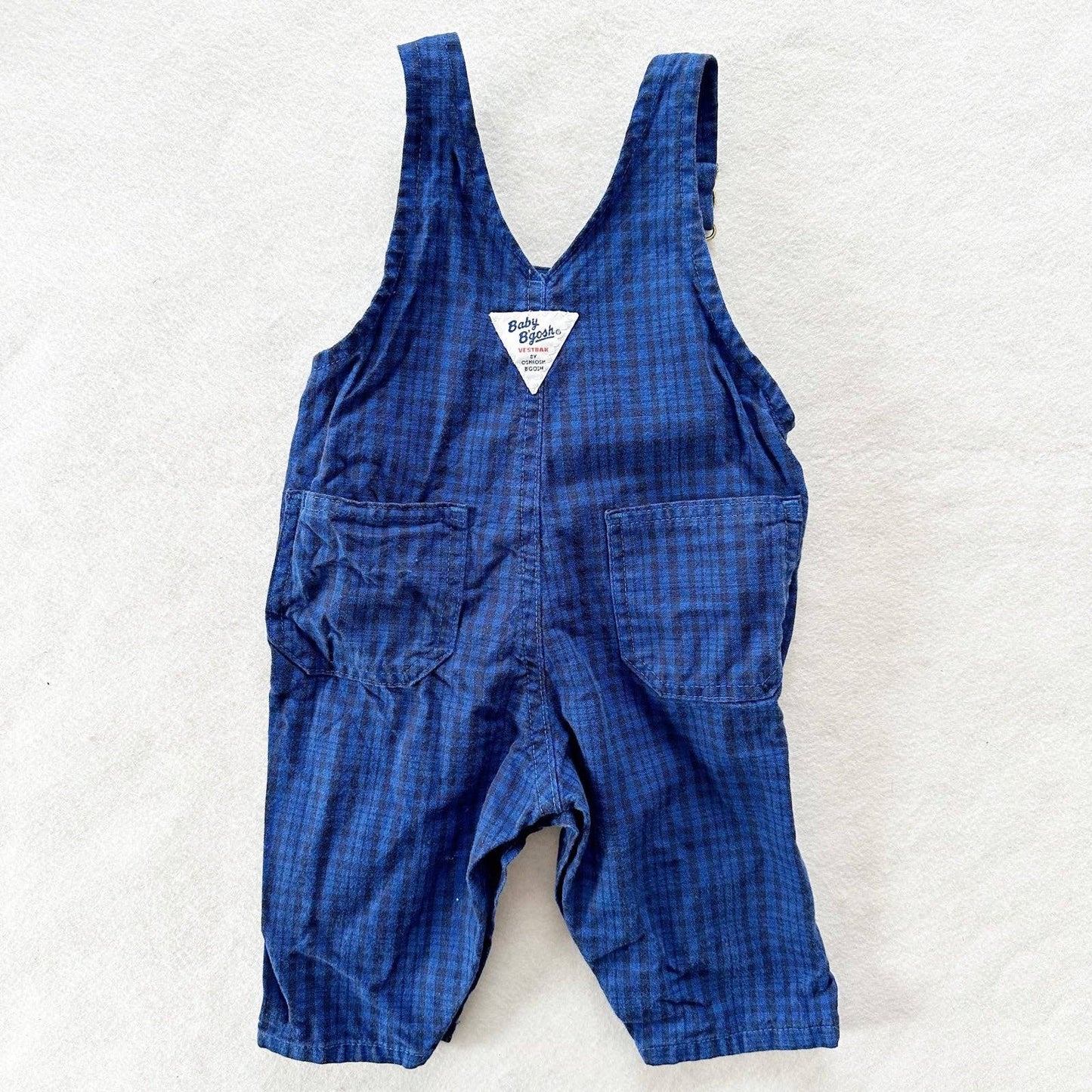 OshKosh Plaid Print Overalls - Yellow Clover Vintage Kids Clothes
