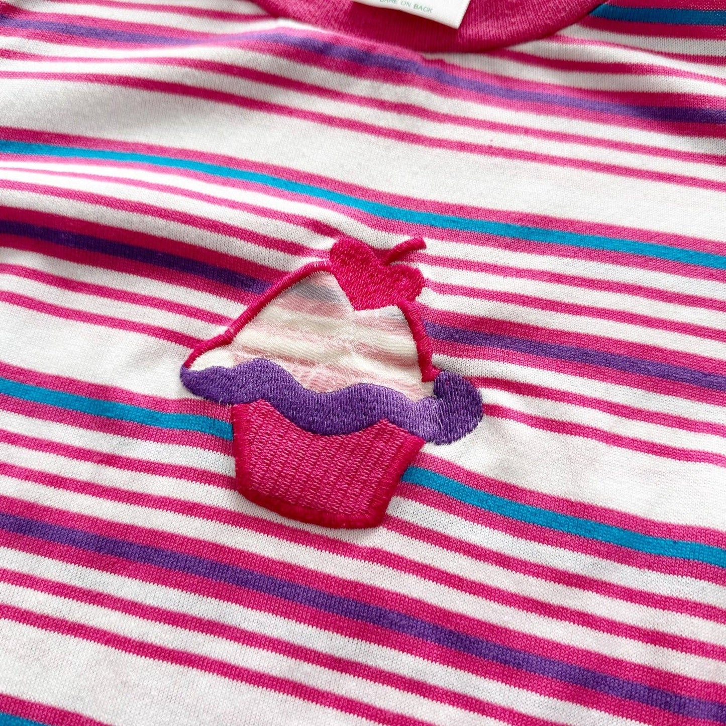 Healthtex Cupcake Striped Top - Yellow Clover Vintage Kids Clothes