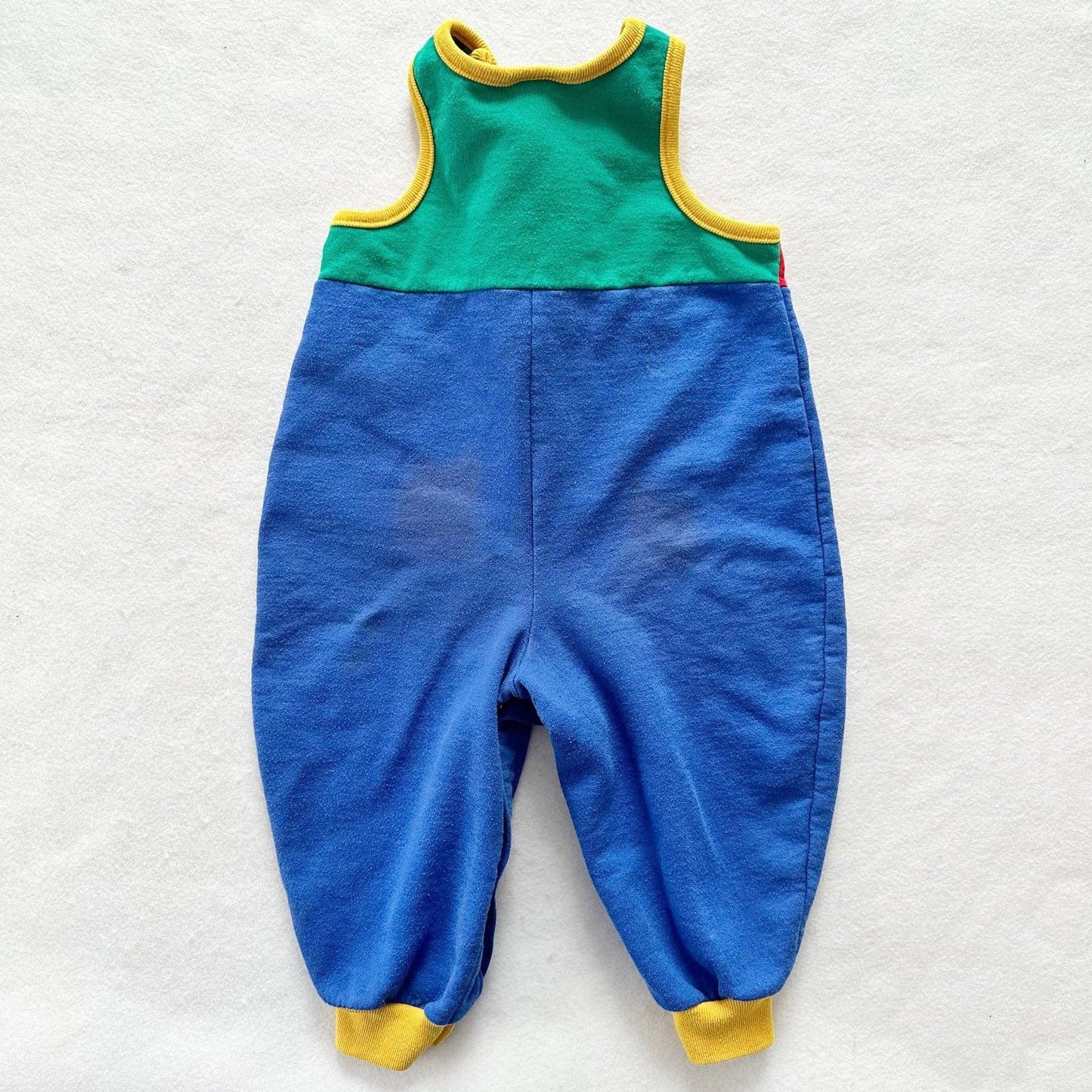 Vintage OshKosh Baby B’gosh Monster Sweatshirt Romper: 18m - Yellow Clover Vintage Kids Clothes