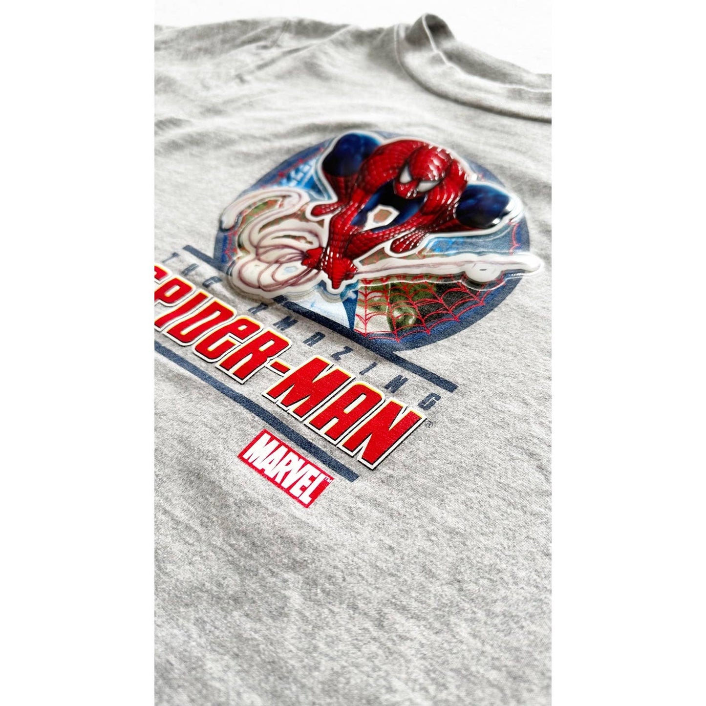 Amazing Spider-Man Puffy Graphic T-Shirt - Yellow Clover Vintage Kids Clothes