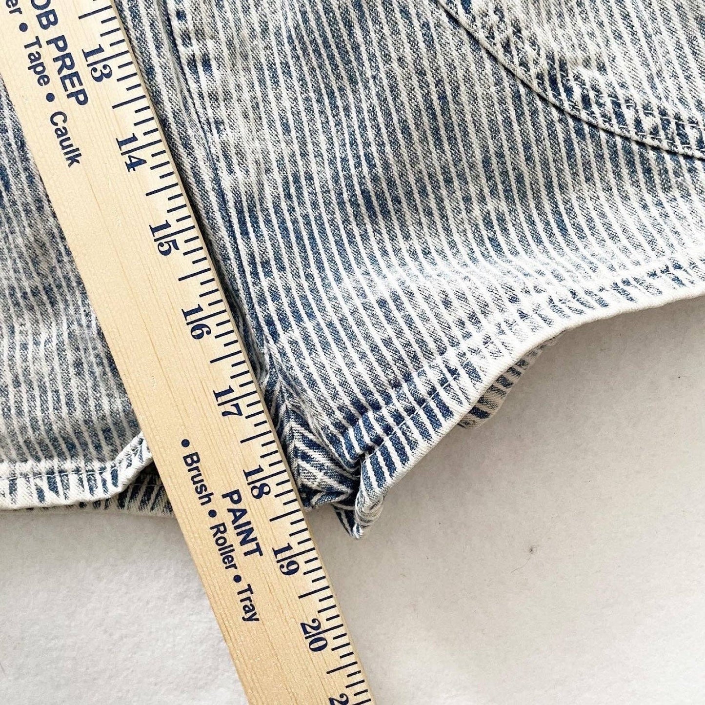 Vintage OshKosh Acid Wash Hickory Stripe Shortalls - Yellow Clover Vintage Kids Clothes