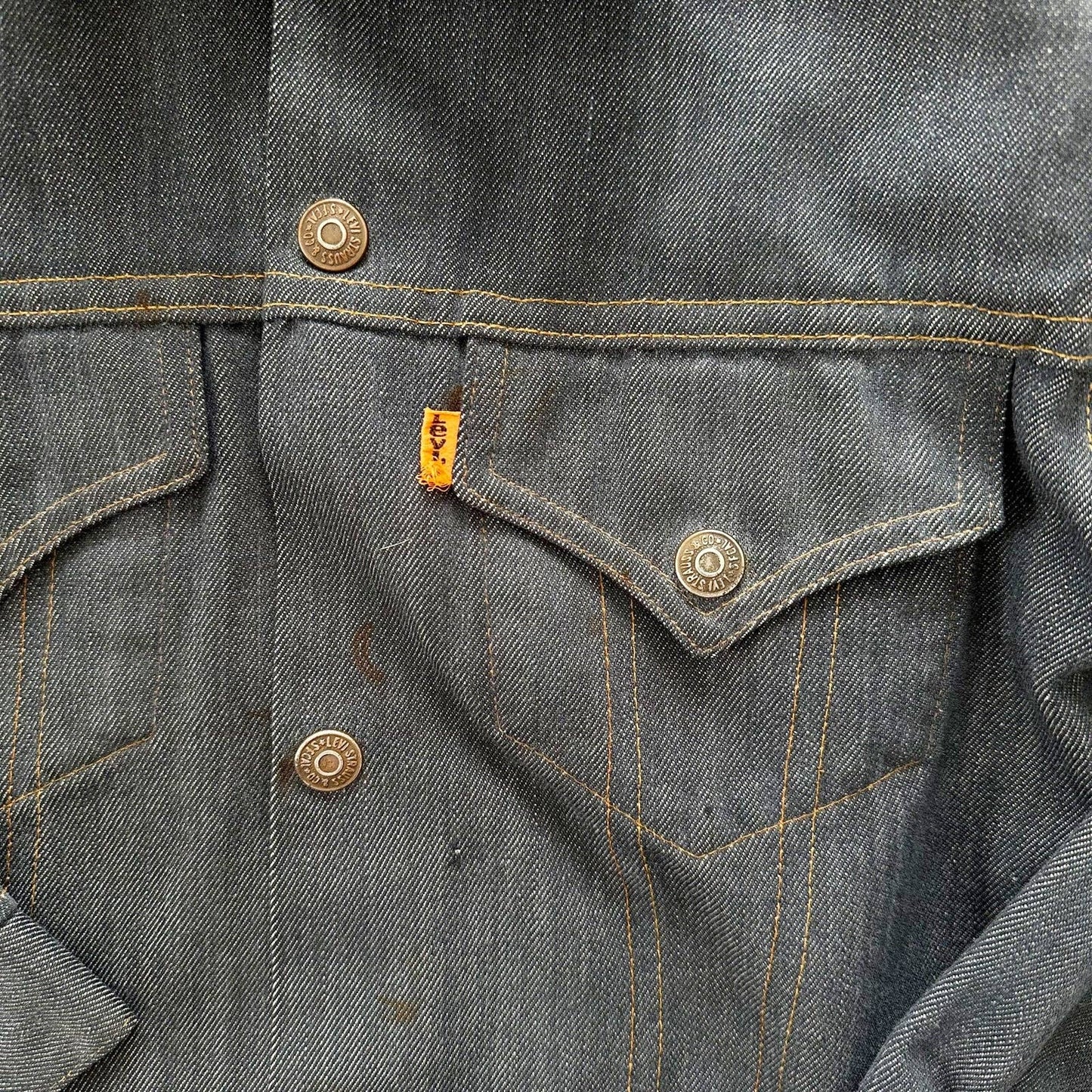 Levi’s Orange Tab Jean Jacket - Yellow Clover Vintage Kids Clothes