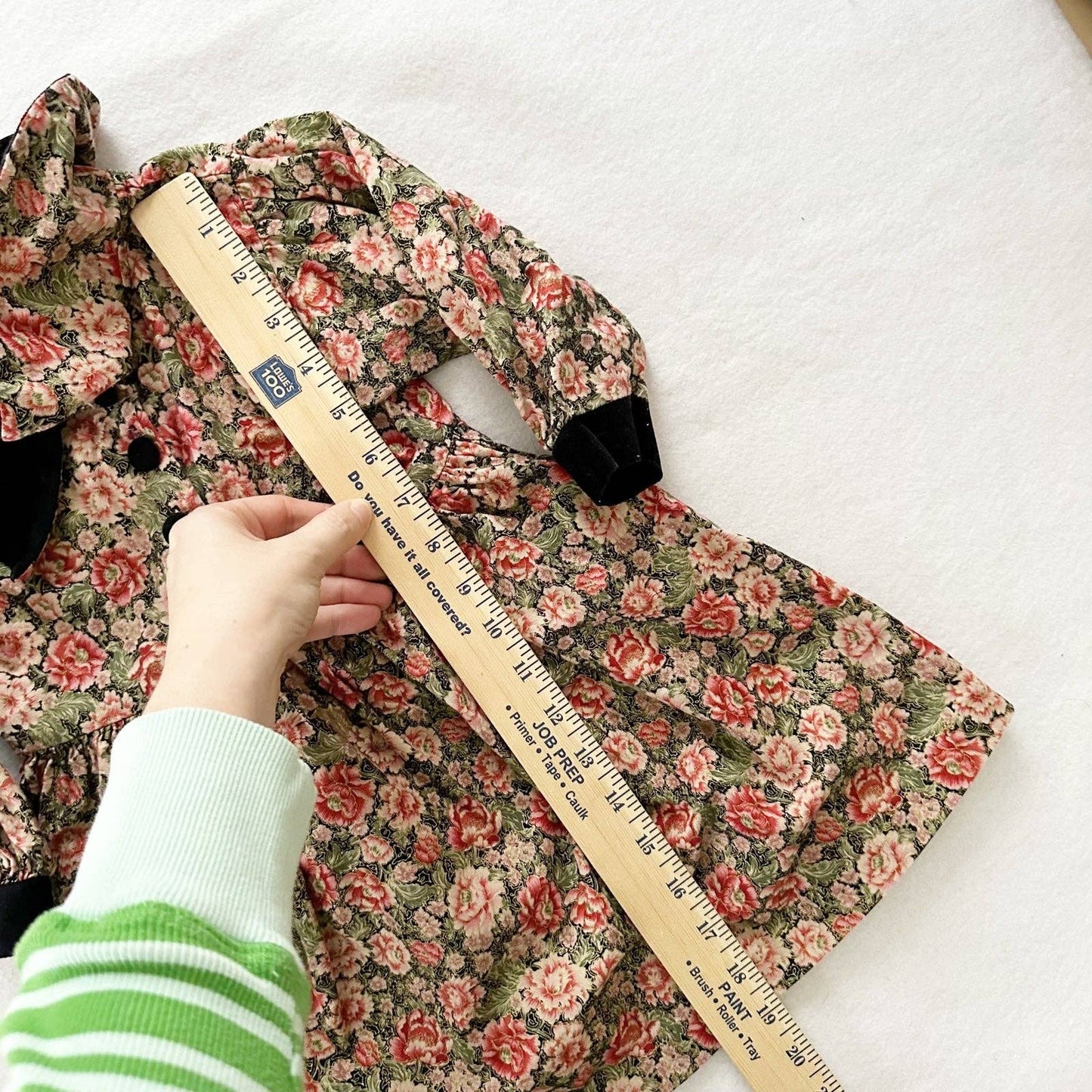 After the Stork Floral Velvet Dress