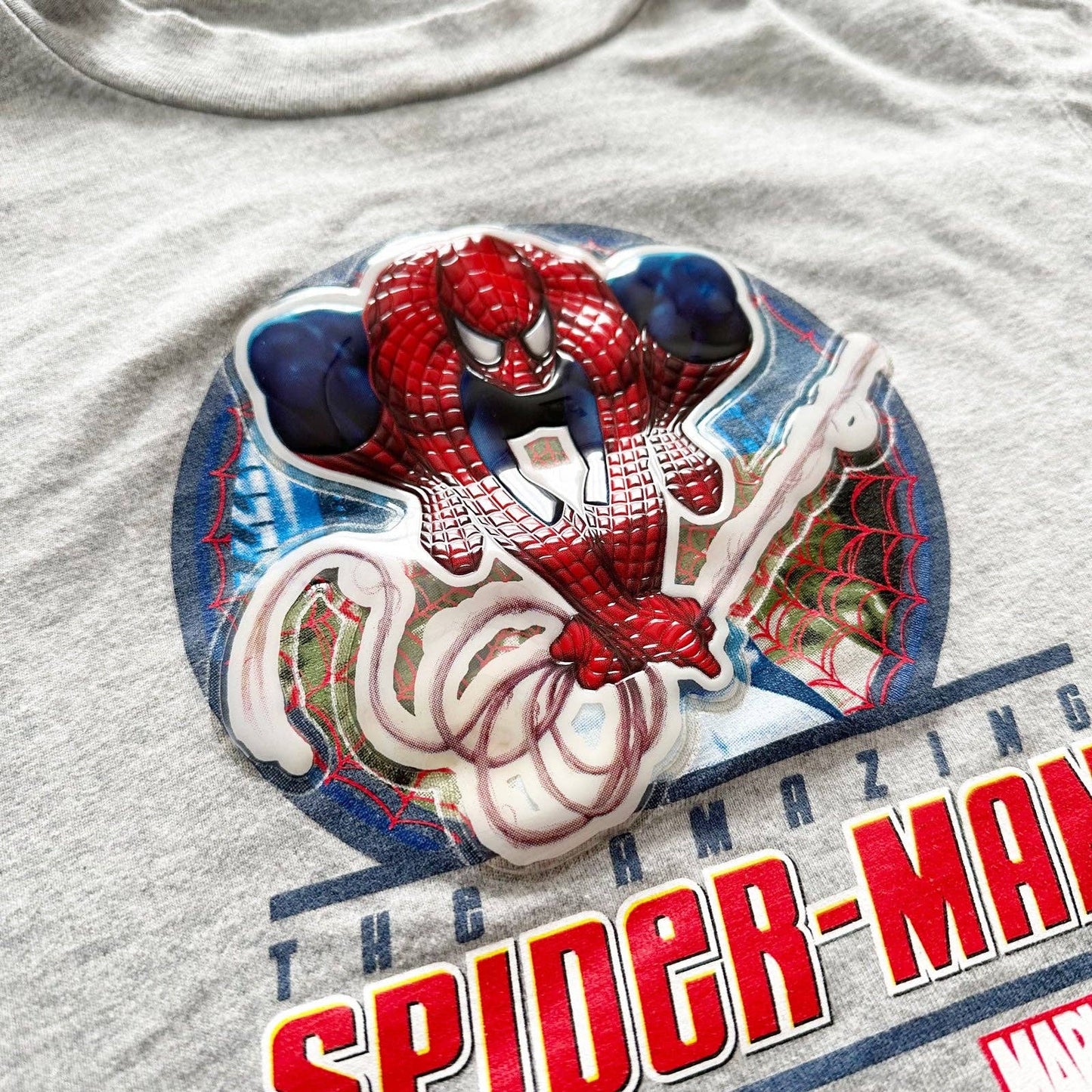 Amazing Spider-Man Puffy Graphic T-Shirt - Yellow Clover Vintage Kids Clothes