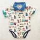 Vintage Gymboree Apple Farm Truck Romper Set: 12m - Yellow Clover Vintage Kids Clothes