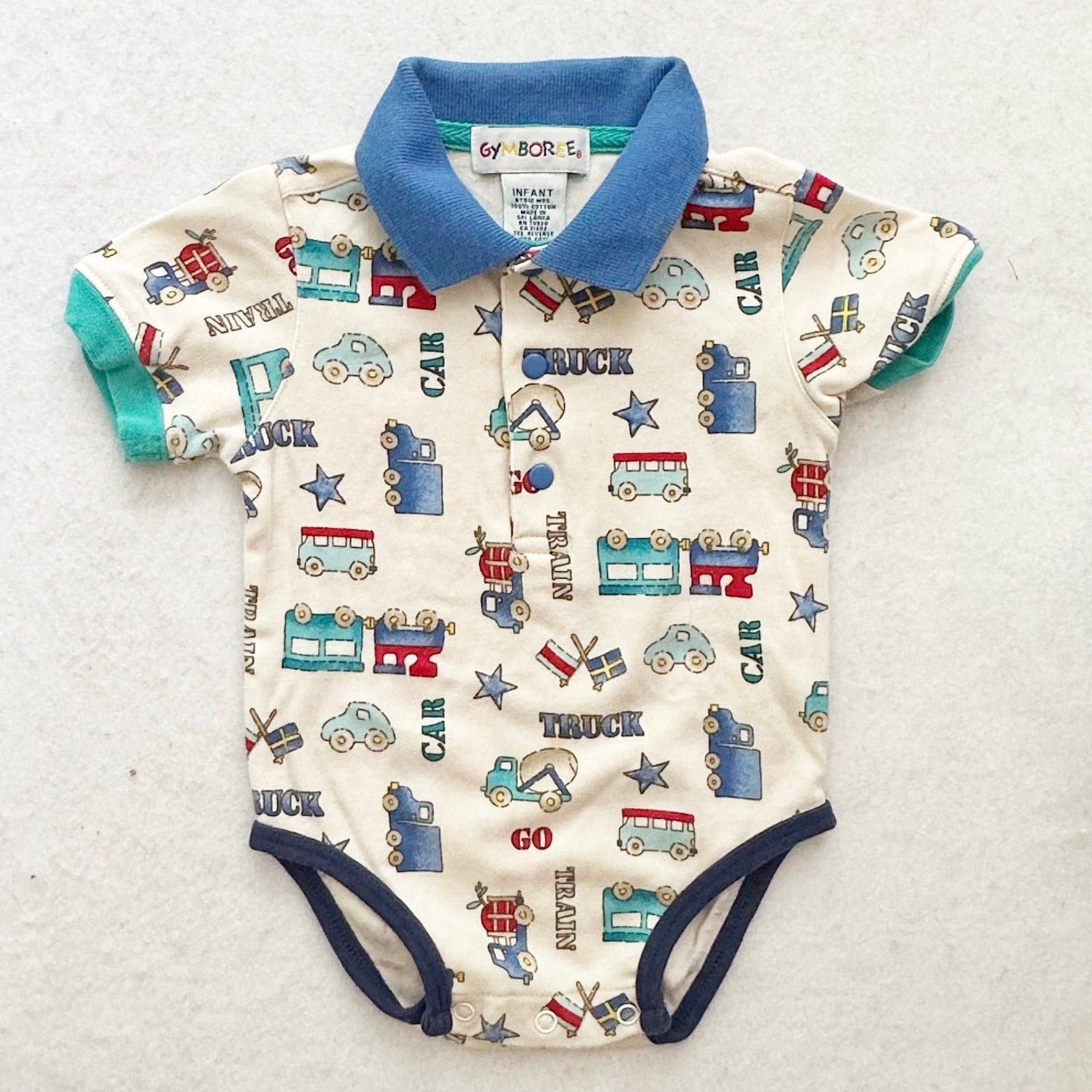 Vintage Gymboree Apple Farm Truck Romper Set: 12m - Yellow Clover Vintage Kids Clothes