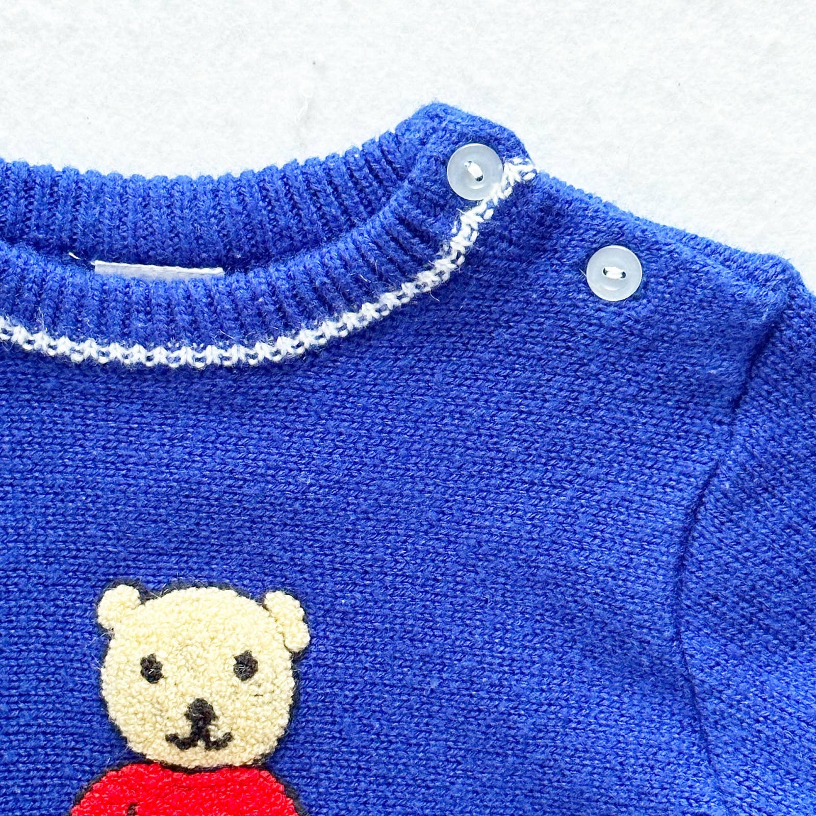 Vintage Sears Football Bear Appliqué Sweater: 18m? - Yellow Clover Vintage Kids Clothes