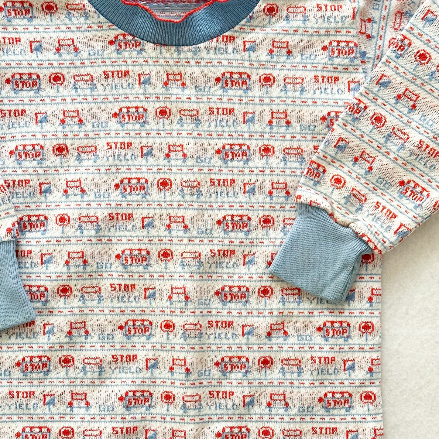 Vintage Buster Brown Traffic Signs Homespun Tee: 12/18m? - Yellow Clover Vintage Kids Clothes