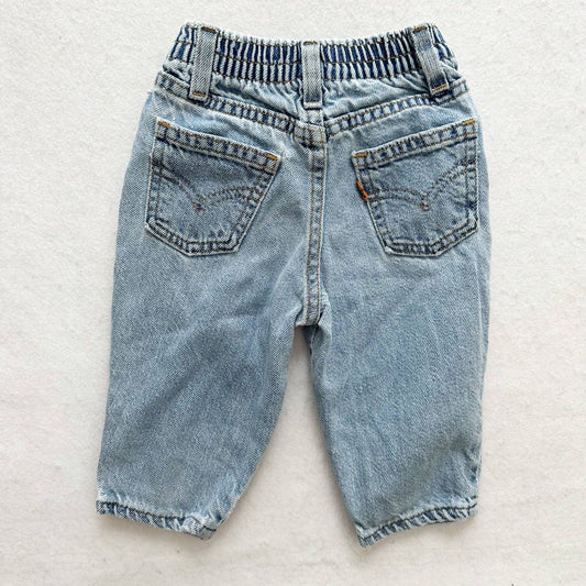 Vintage Levi’s Light Wash Orange Tab Jeans: 12m - Yellow Clover Vintage Kids Clothes