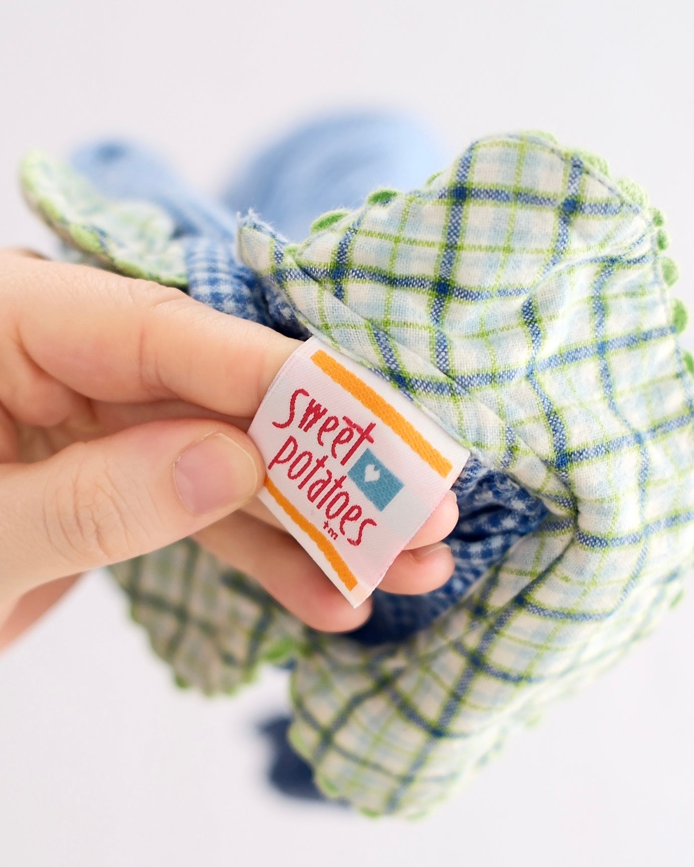 Vintage Sweet Potatoes Dog Appliqué Plaid Dress: 4T